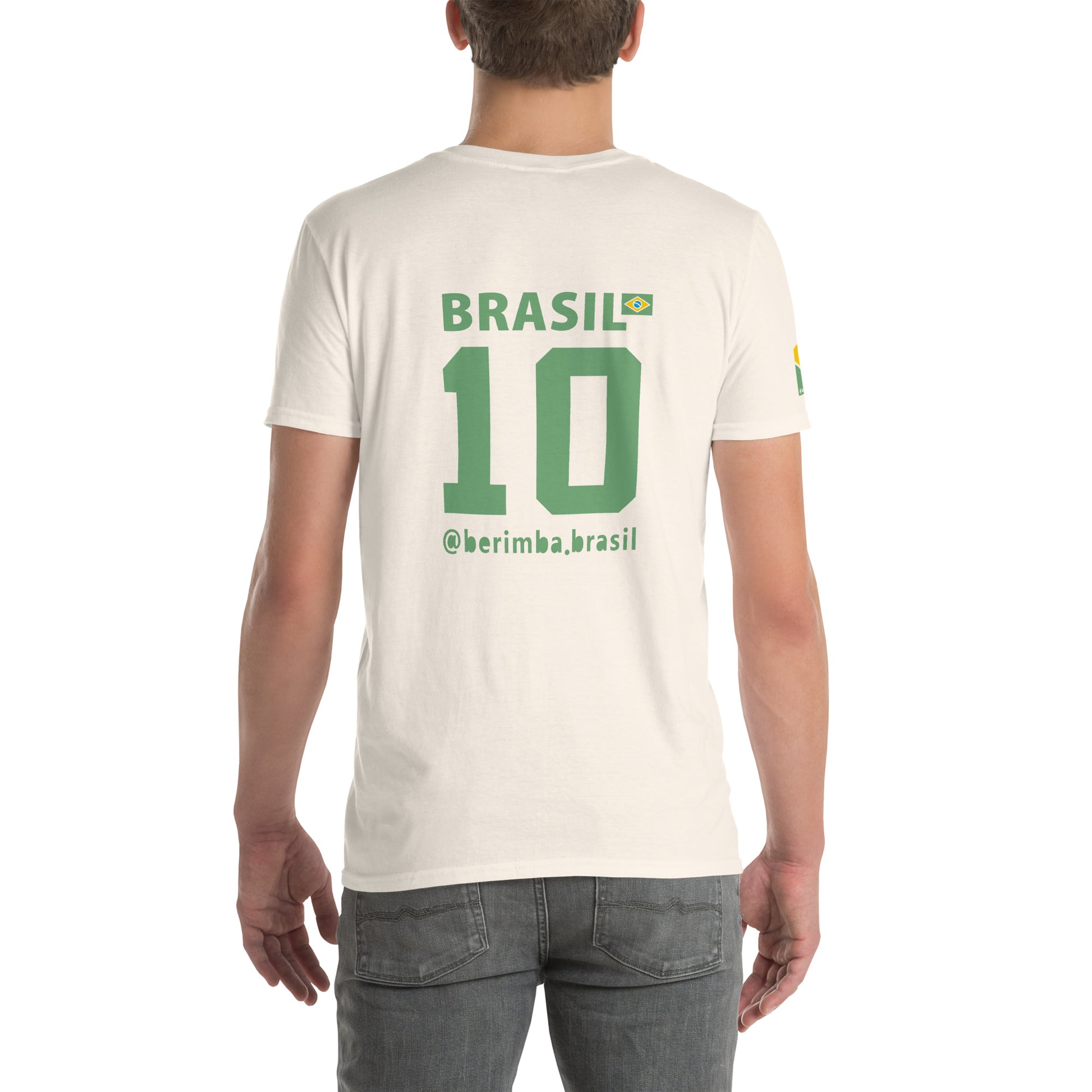 T-shirt Brésil vintage écru numéro 10 — vue arrière