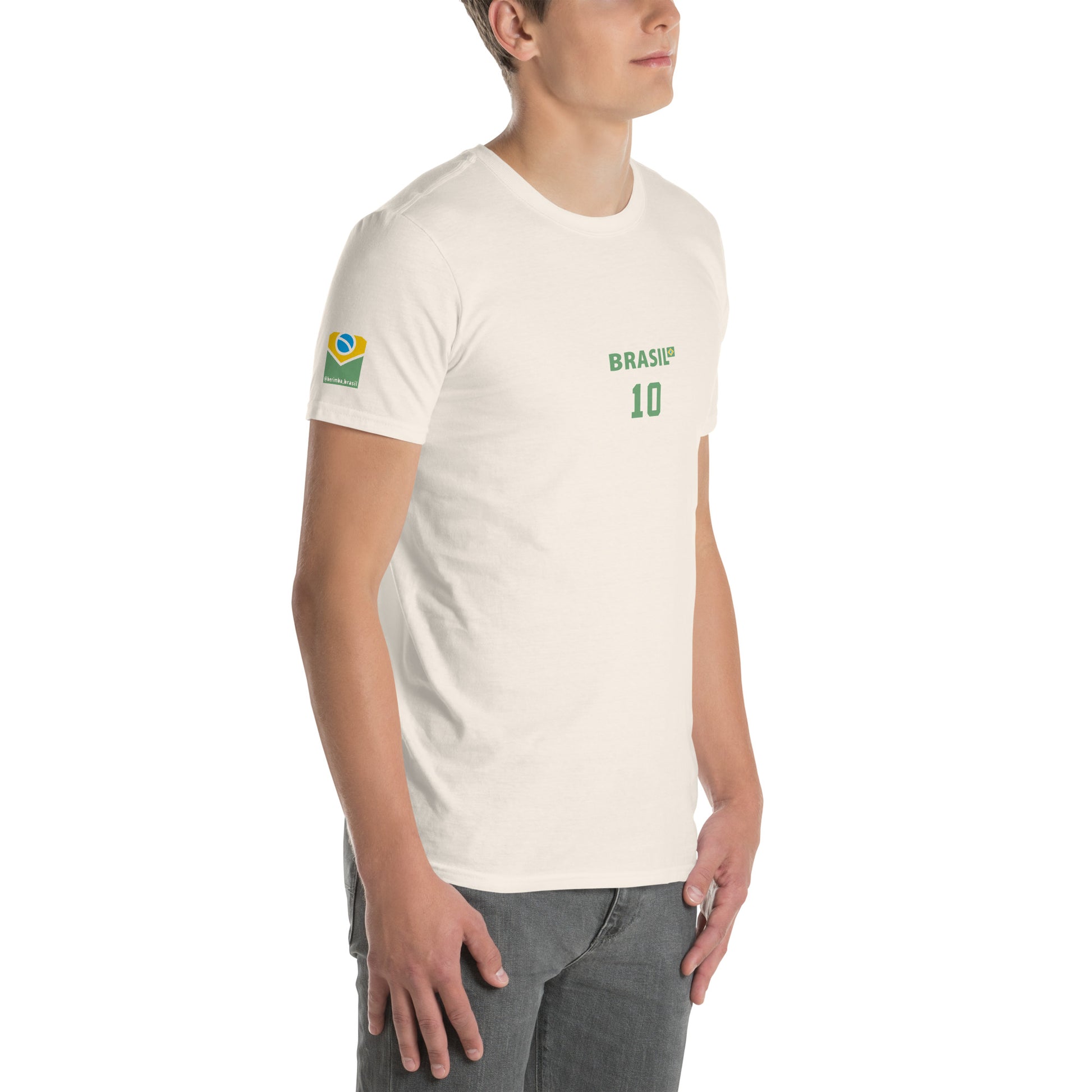 Camiseta Brasil vintage cor cru Torcida é 10 — frente