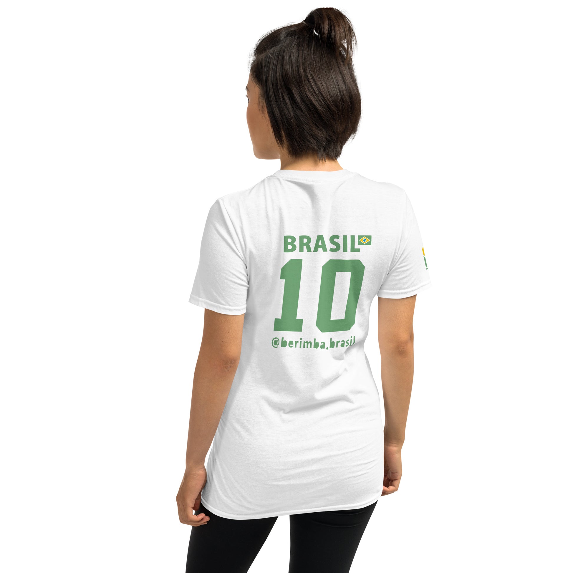 Weißes Brasilien Vintage-T-Shirt Nummer 10 — Rückansicht
