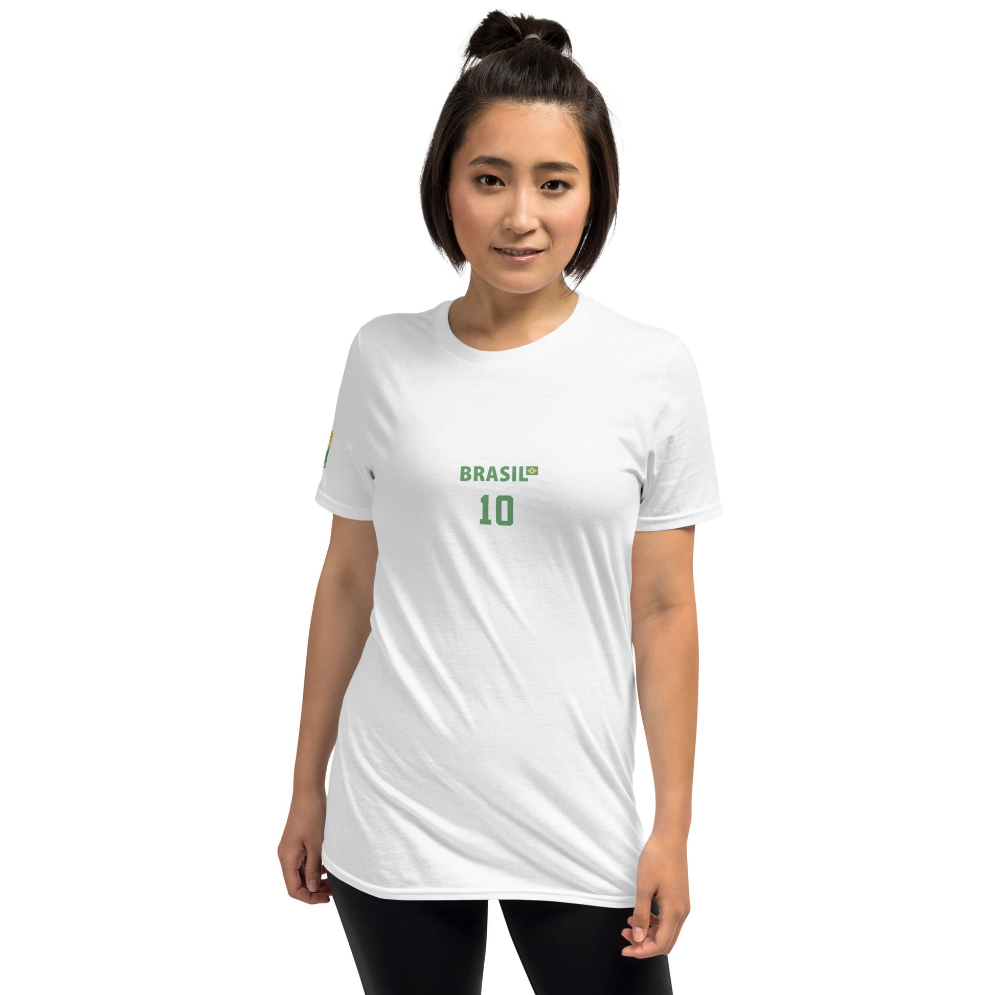 White Brazil vintage t-shirt Torcida Brasil é 10 — front view