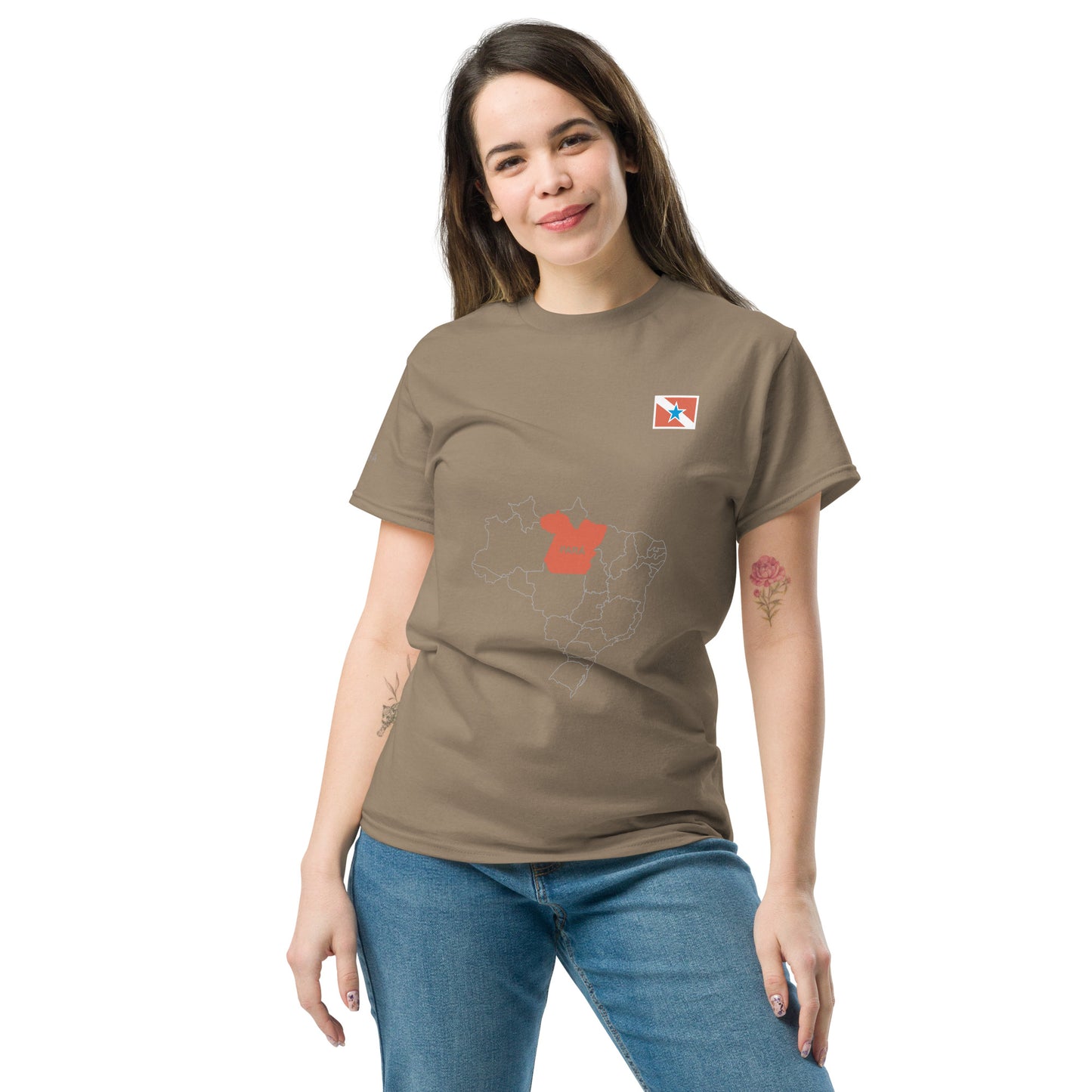 Camiseta Mapa Paraense - Bandeira do Estado do Pará - Brasil - unissex - Roupa Regional Brasileira | Berimba