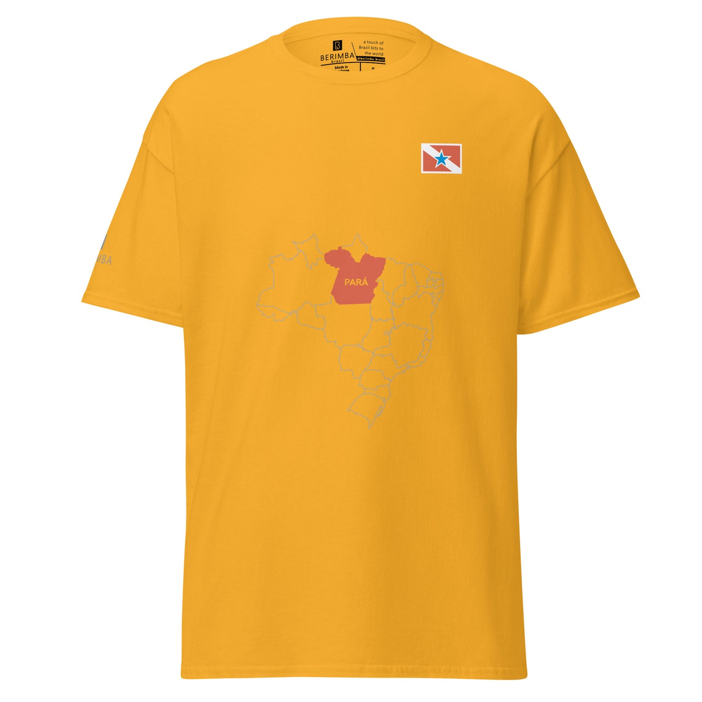 Camiseta Mapa Paraense - Bandeira do Estado do Pará - Brasil - unissex - Roupa Regional Brasileira | Berimba