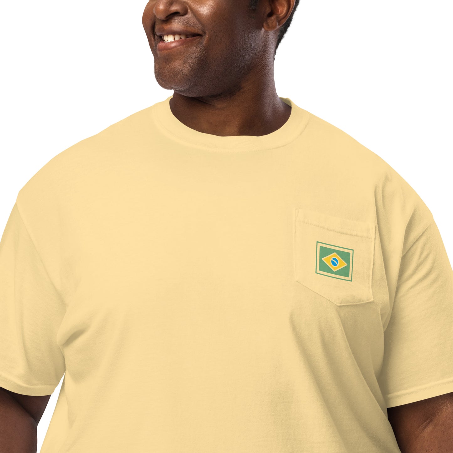 Camiseta de bolsillo - Brasileño - Marca Brasil-Flag - unisex