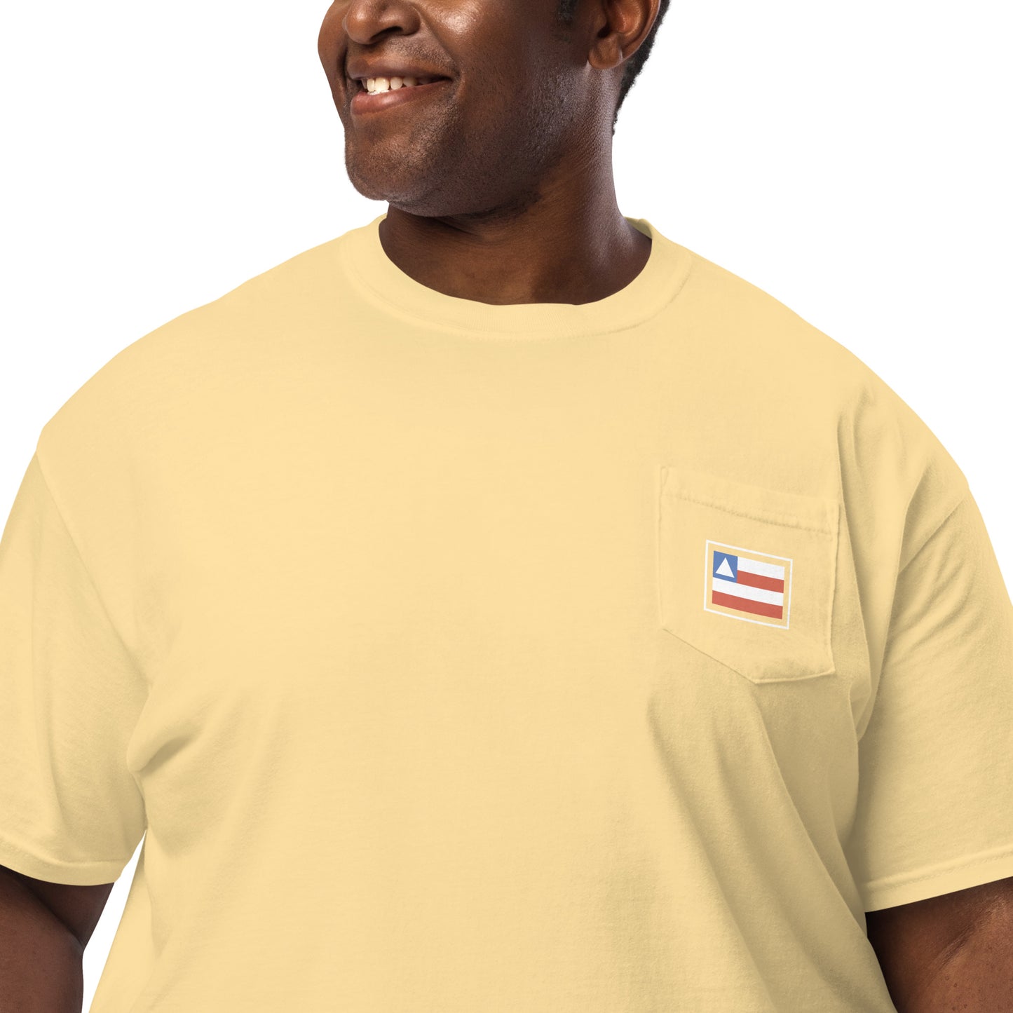 Pocket T-Shirt - Baiano - Bahia Brazil Flag - unisex - Brazilian Regional Clothing | Berimba