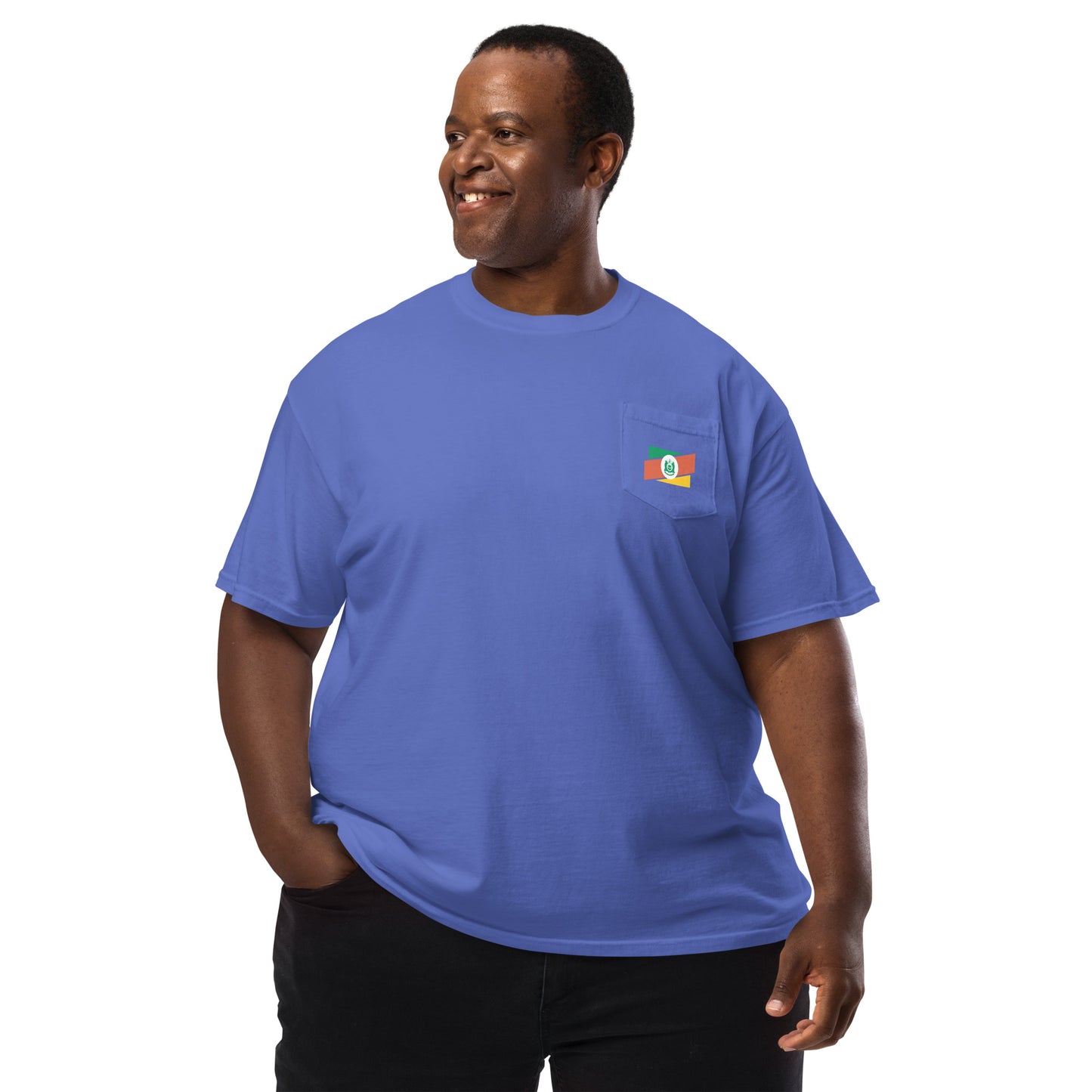 Pocket T-Shirt - Flag of Rio Grande do Sul - Gaucho - RS - Brazil - Tri Legal unisex - Brazilian Regional Clothing | Berimba
