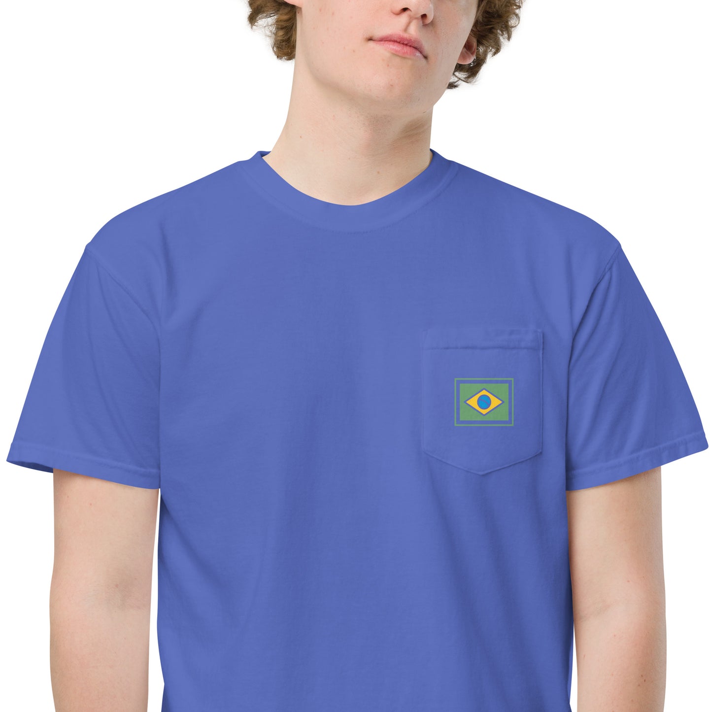 Camiseta de bolsillo - Brasileño - Marca Brasil-Flag - unisex
