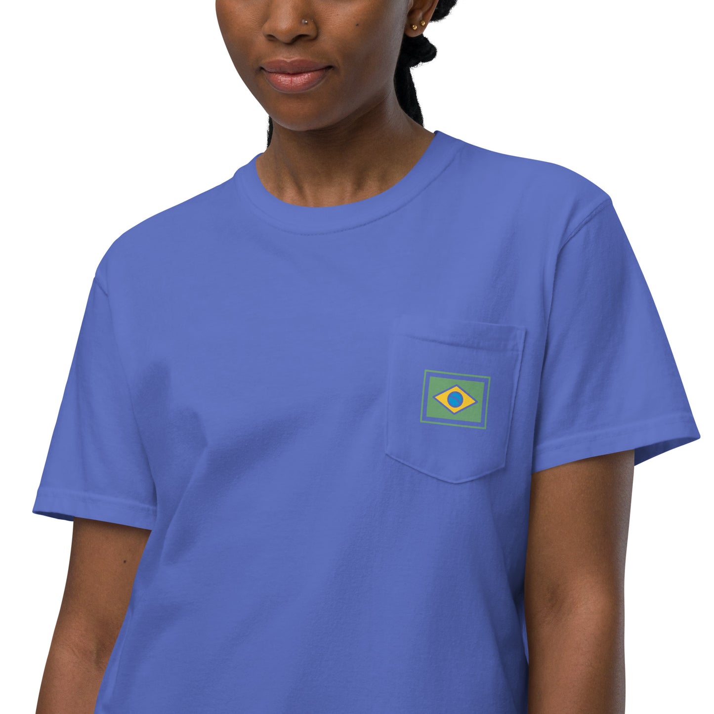 Camiseta de bolsillo - Brasileño - Marca Brasil-Flag - unisex