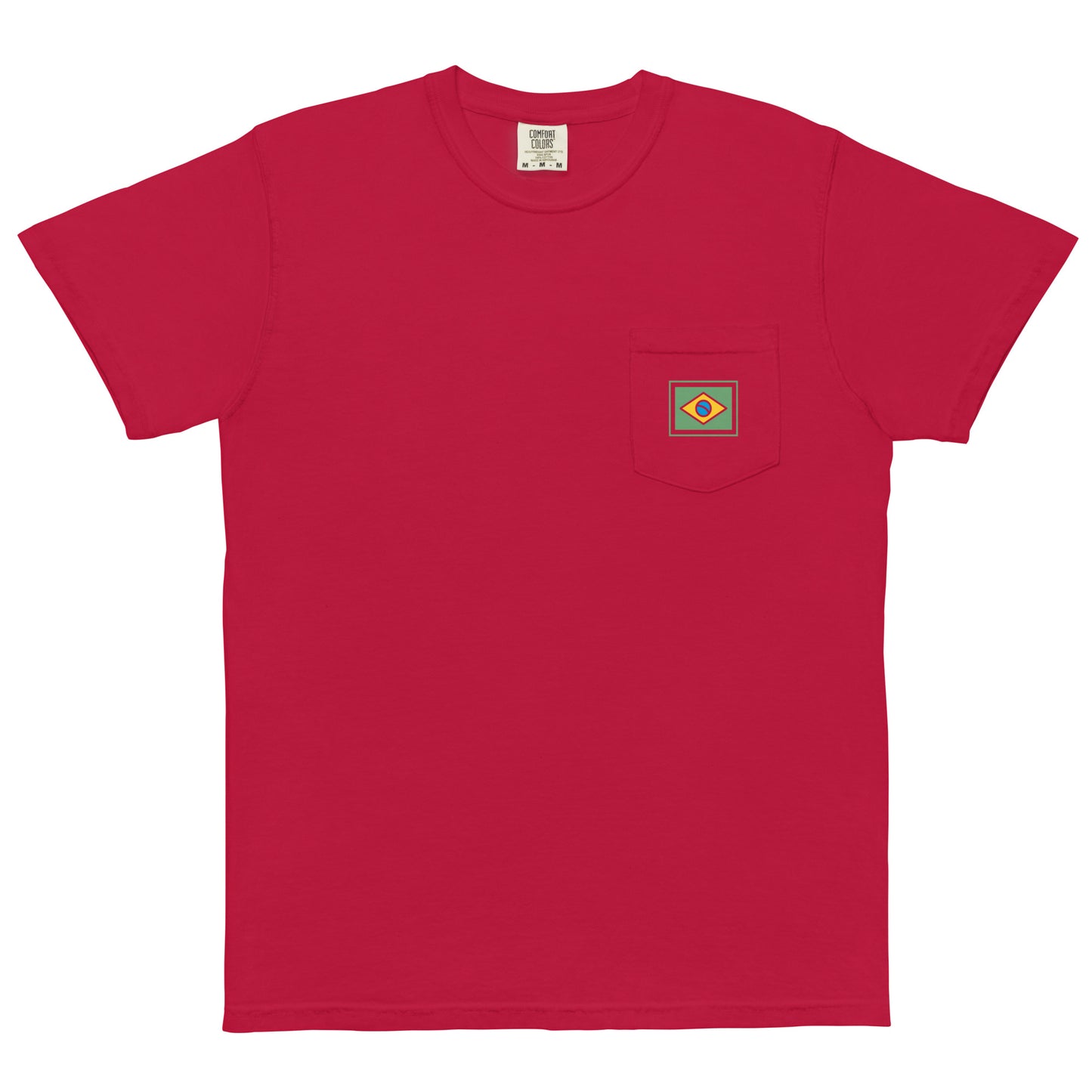 Camiseta de bolsillo - Brasileño - Marca Brasil-Flag - unisex