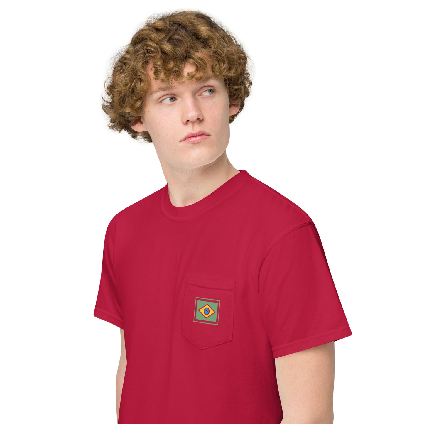Camiseta de bolsillo - Brasileño - Marca Brasil-Flag - unisex