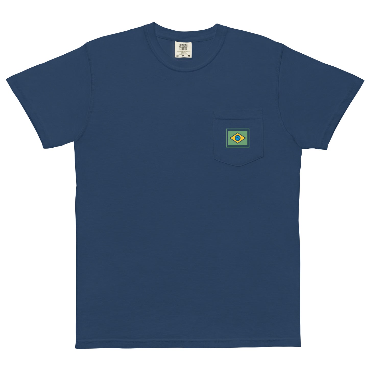 Camiseta de bolsillo - Brasileño - Marca Brasil-Flag - unisex