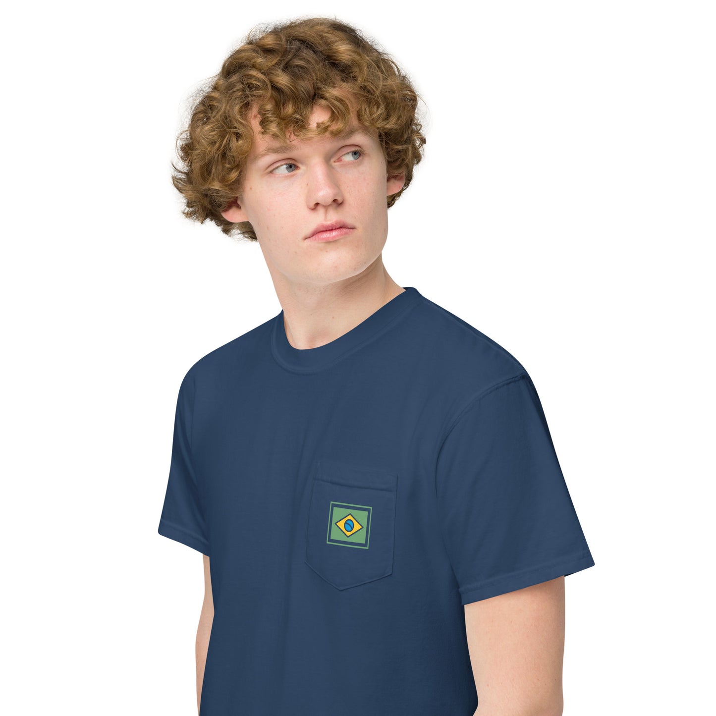Camiseta de bolsillo - Brasileño - Marca Brasil-Flag - unisex