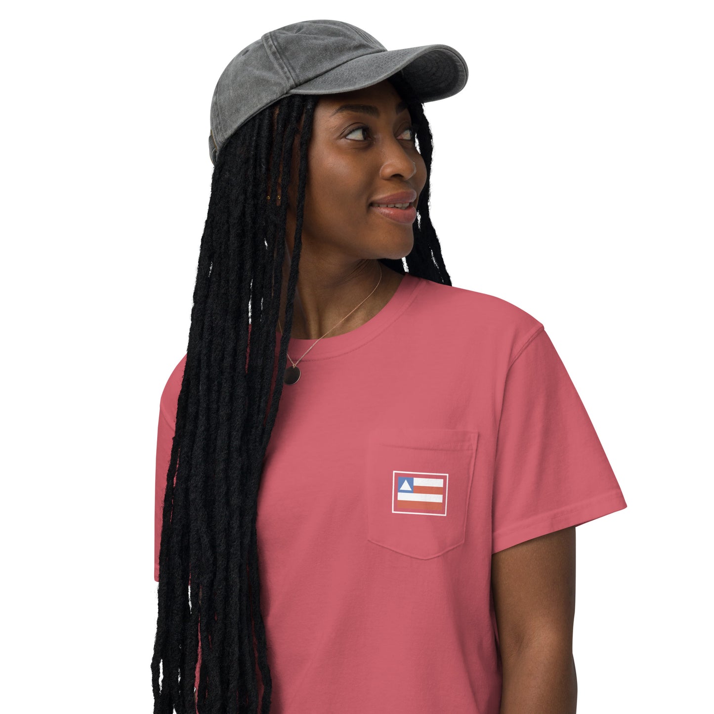 Pocket T-Shirt - Baiano - Bahia Brazil Flag - unisex - Brazilian Regional Clothing | Berimba