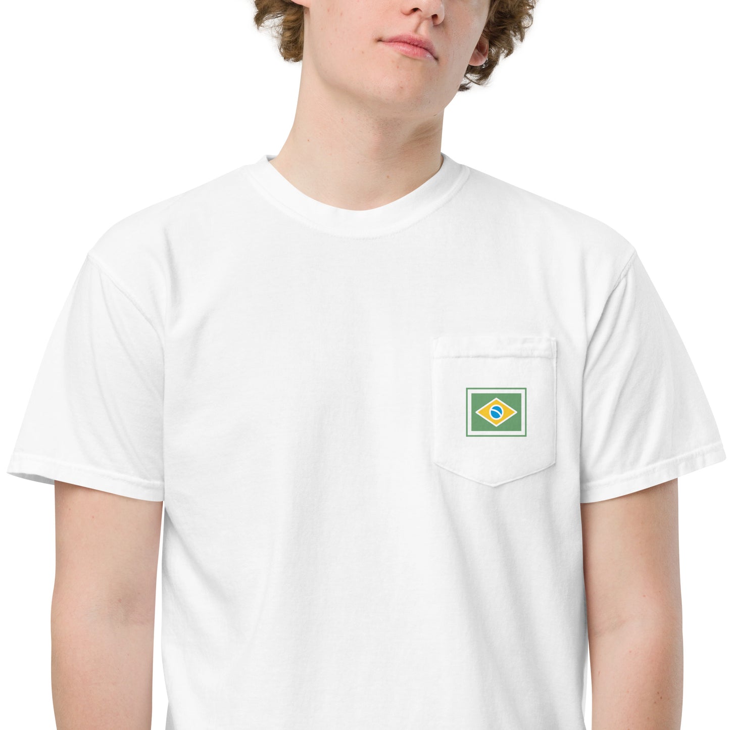 Camiseta de bolsillo - Brasileño - Marca Brasil-Flag - unisex