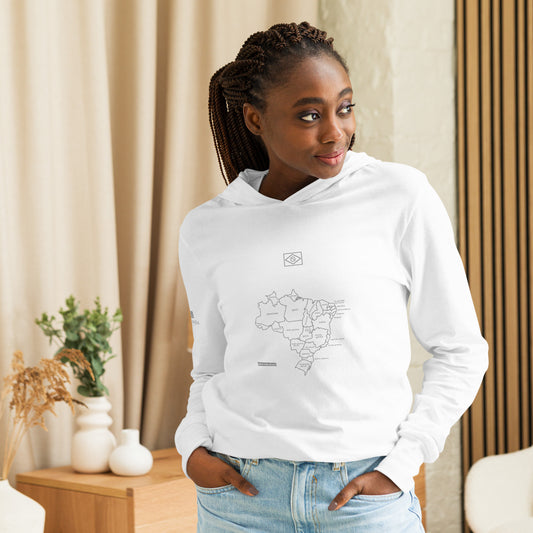Camiseta Sudadera Manga Larga - Mapa de Brasil - unisex