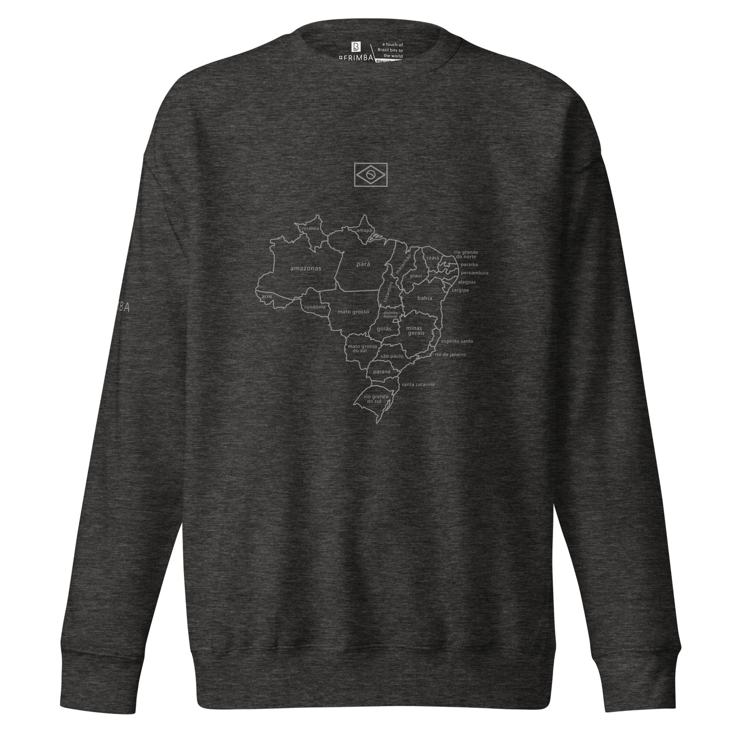 Sweatshirt / Sweater - Brazil Map Lines - Unisex - Brazilian Regional Clothing | Berimba