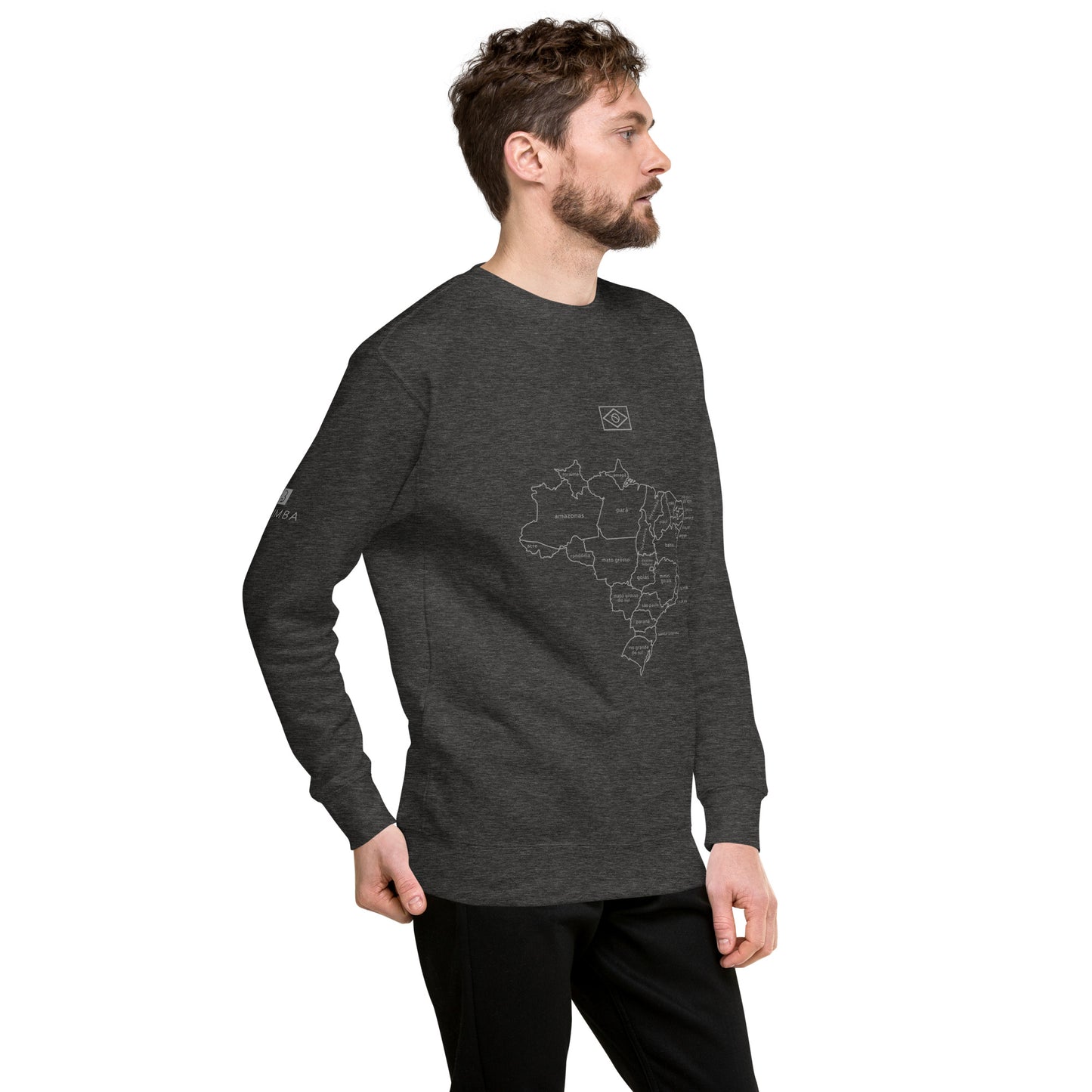Sweatshirt / Sweater - Brazil Map Lines - Unisex - Brazilian Regional Clothing | Berimba