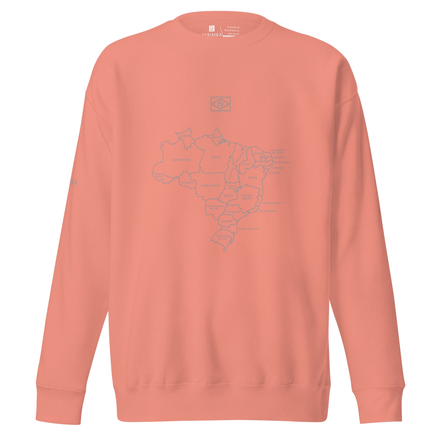 Sweatshirt / Sweater - Brazil Map Lines - Unisex - Brazilian Regional Clothing | Berimba