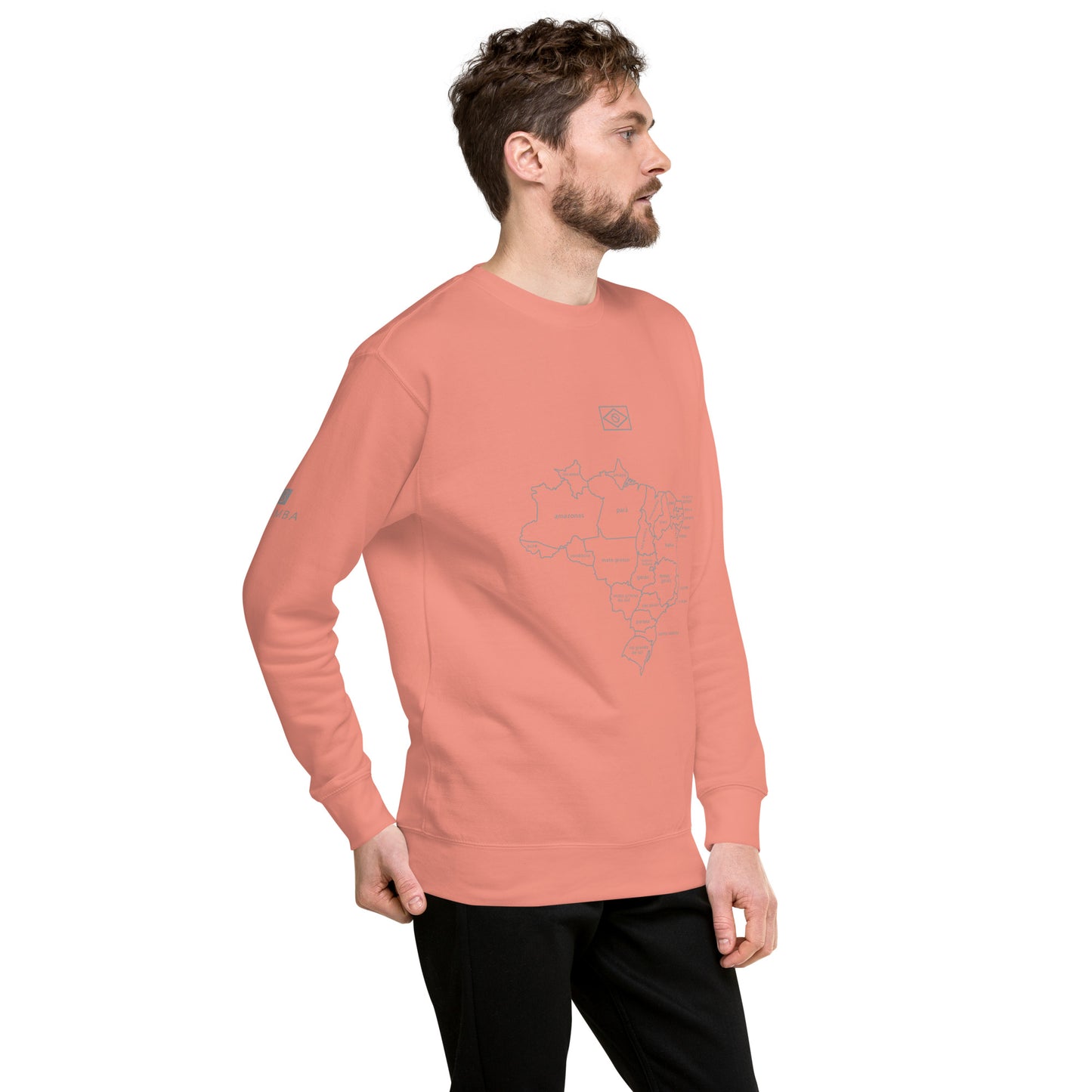 Sweatshirt / Sweater - Brazil Map Lines - Unisex - Brazilian Regional Clothing | Berimba
