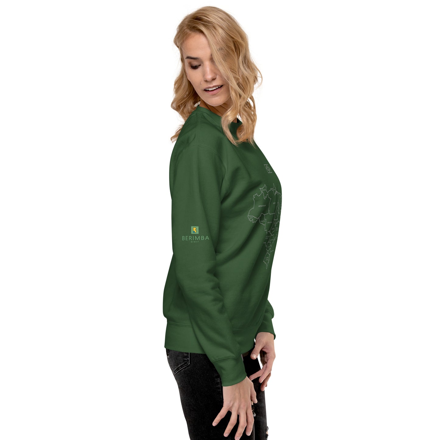 Sweatshirt / Sweater - Brazil Map Lines 2 - unisex - Brazilian Regional Clothing | Berimba