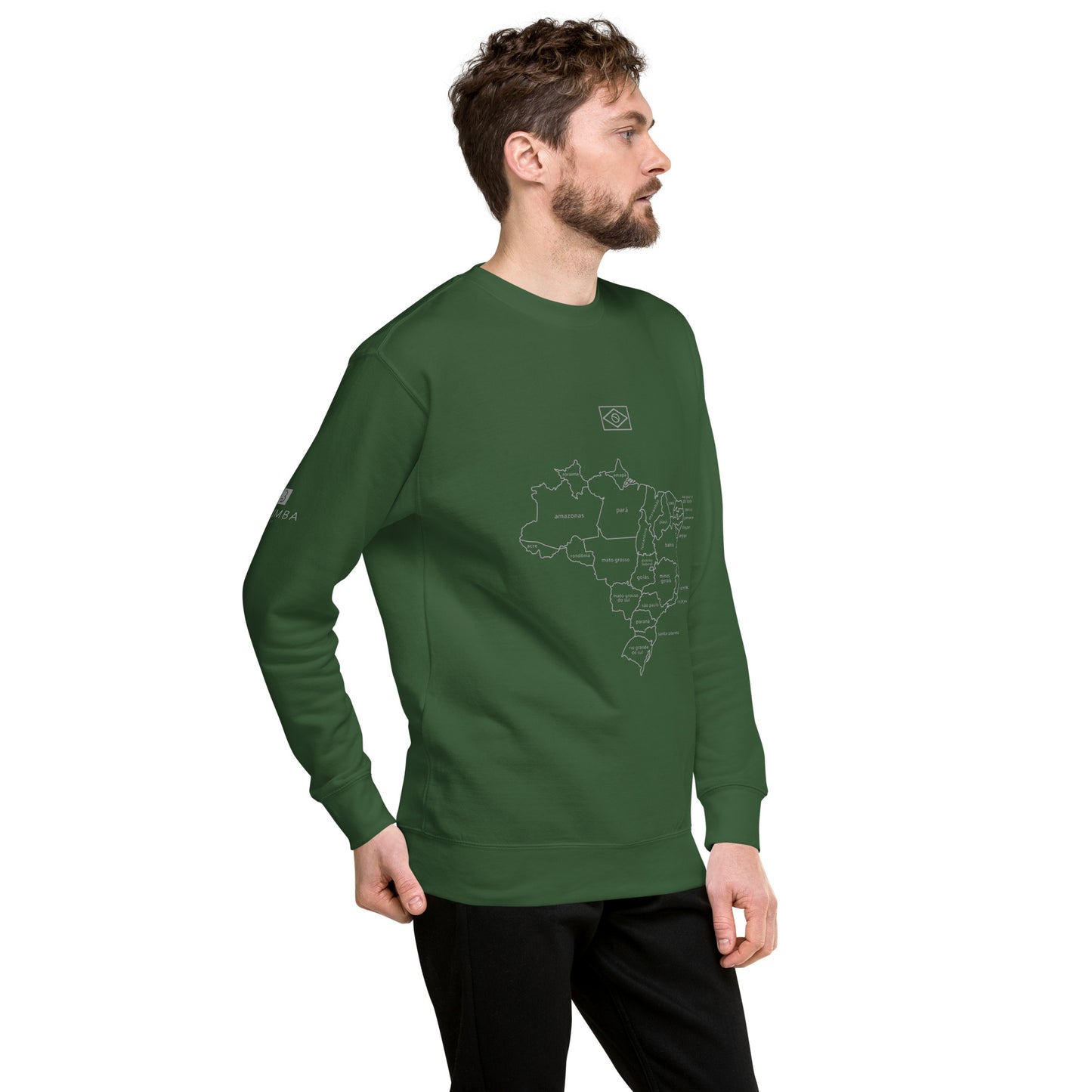Sweatshirt / Sweater - Brazil Map Lines - Unisex - Brazilian Regional Clothing | Berimba