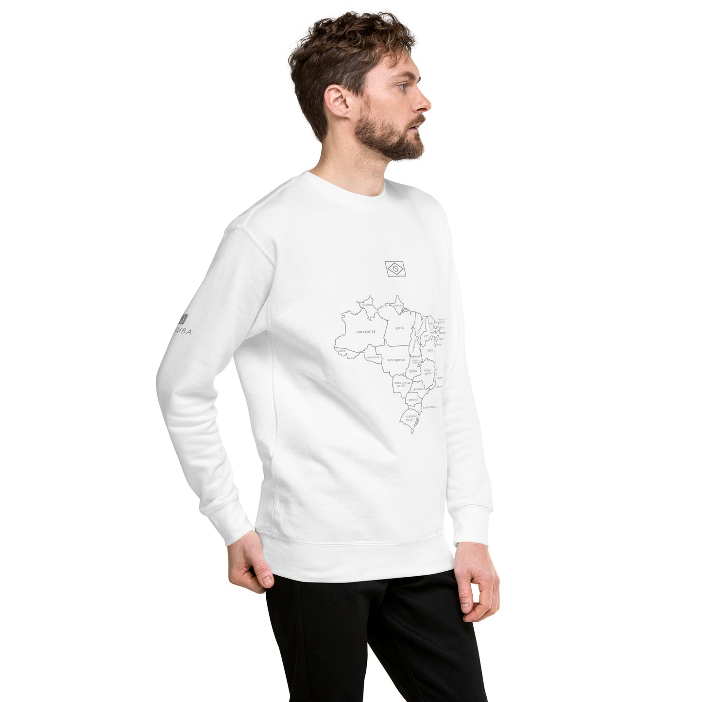 Sweatshirt / Sweater - Brazil Map Lines - Unisex - Brazilian Regional Clothing | Berimba