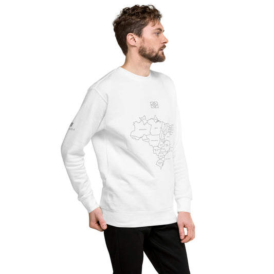 Sweatshirt / Sweater - Brazil Map Lines - Unisex - Brazilian Regional Clothing | Berimba