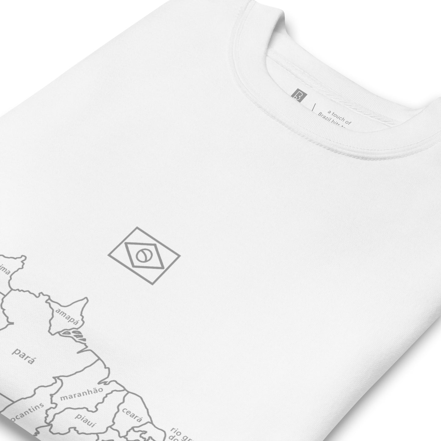 Sweatshirt / Sweater - Brazil Map Lines 2 - unisex - Brazilian Regional Clothing | Berimba