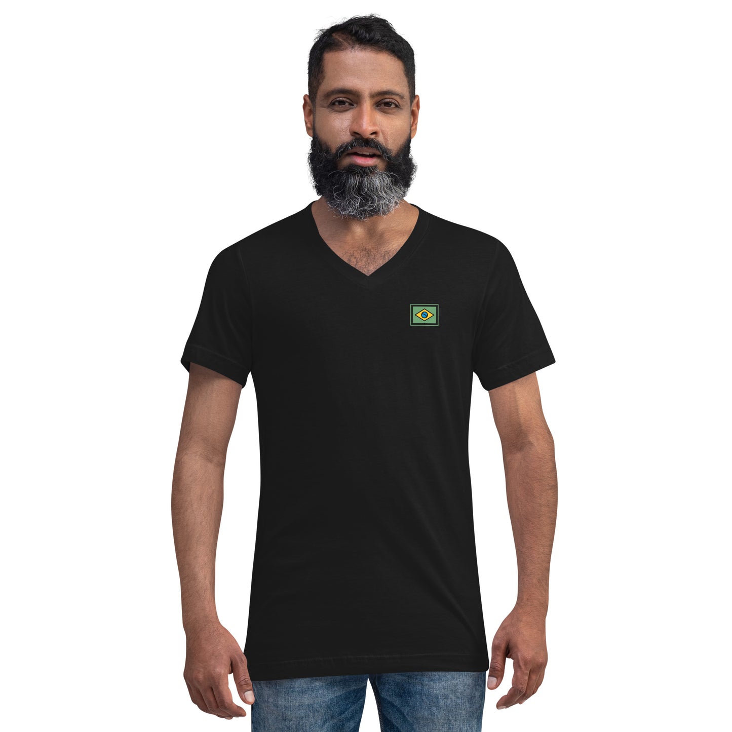 V-Neck T-Shirt - Grife Brasil - unisex - Brazilian Regional Clothing | Berimba