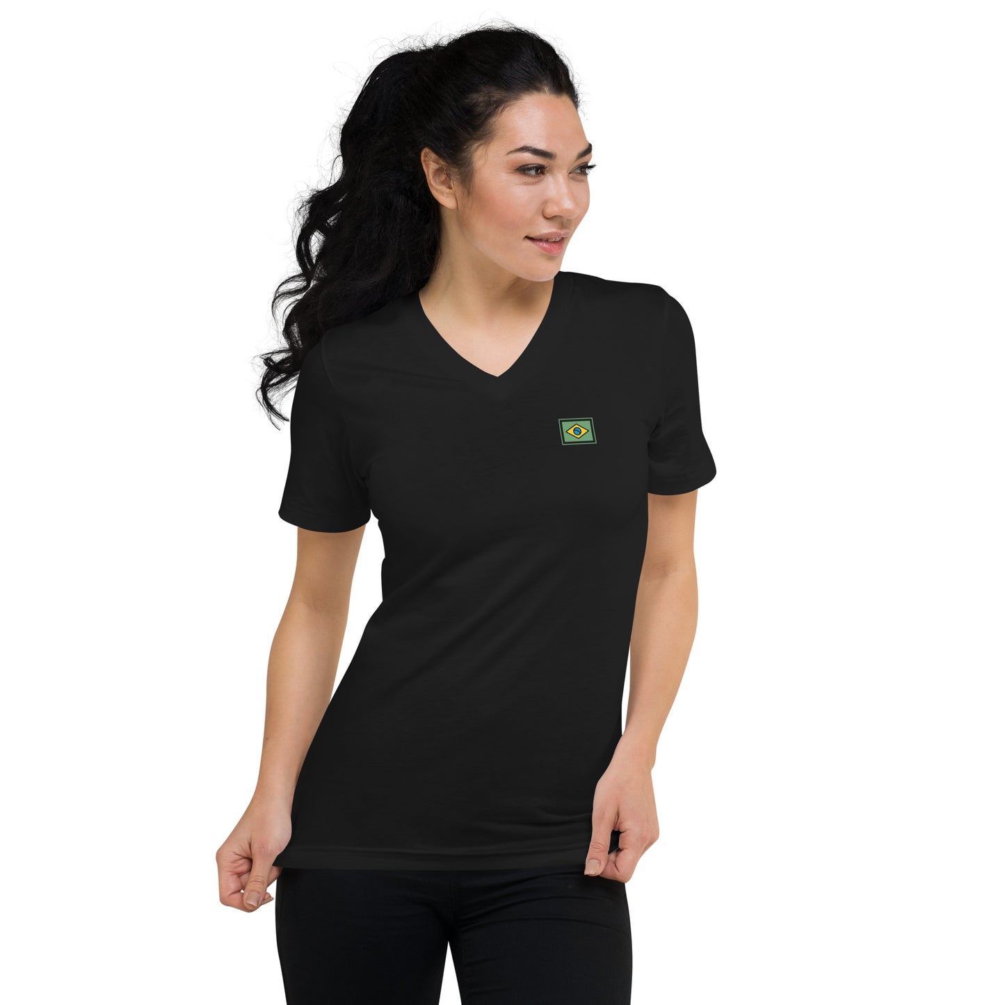 V-Neck T-Shirt - Grife Brasil - unisex - Brazilian Regional Clothing | Berimba