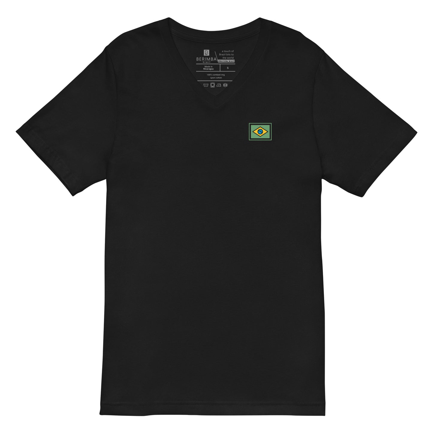 V-Neck T-Shirt - Grife Brasil - unisex - Brazilian Regional Clothing | Berimba