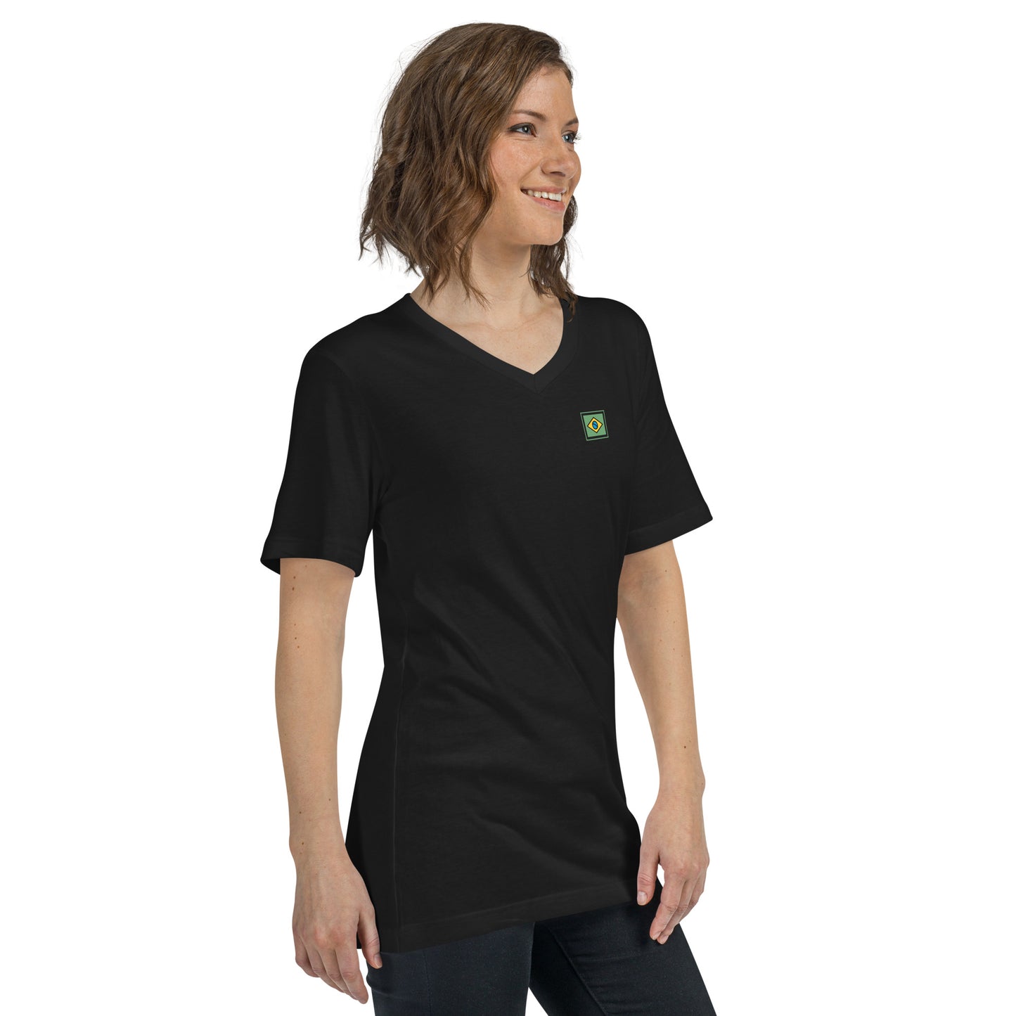 V-Neck T-Shirt - Grife Brasil - unisex - Brazilian Regional Clothing | Berimba
