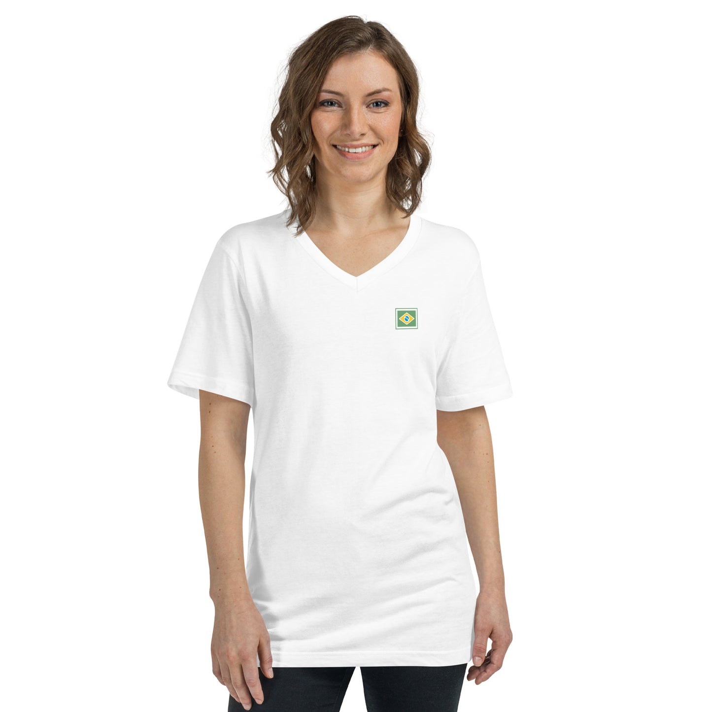 V-Neck T-Shirt - Grife Brasil - unisex - Brazilian Regional Clothing | Berimba