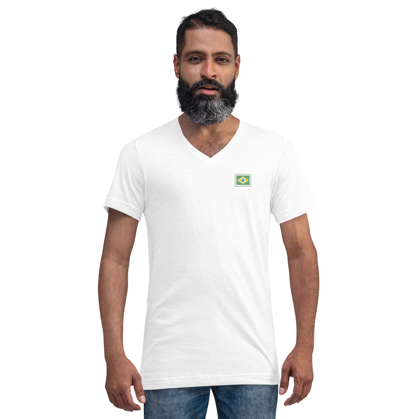 V-Neck T-Shirt - Grife Brasil - unisex - Brazilian Regional Clothing | Berimba