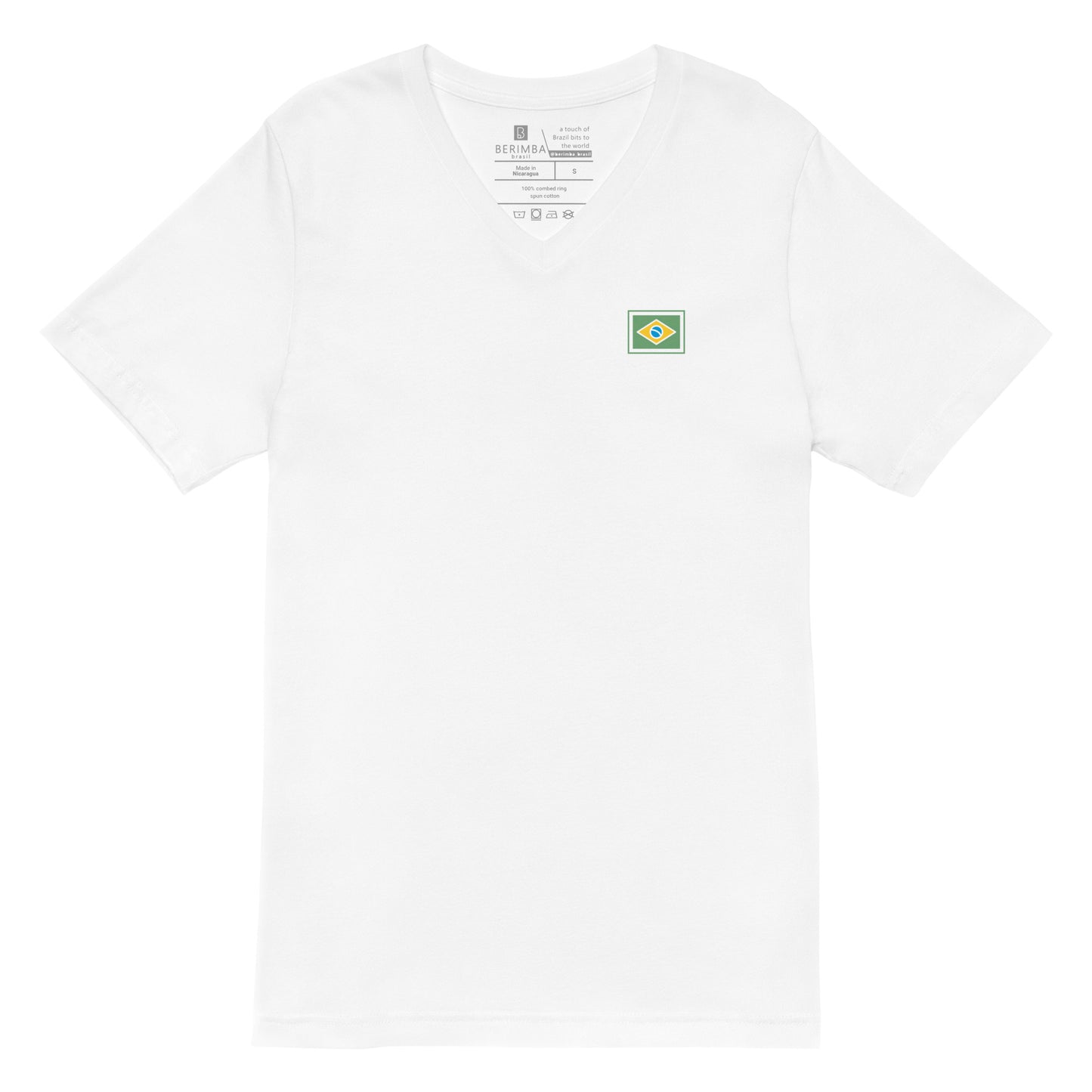 V-Neck T-Shirt - Grife Brasil - unisex - Brazilian Regional Clothing | Berimba