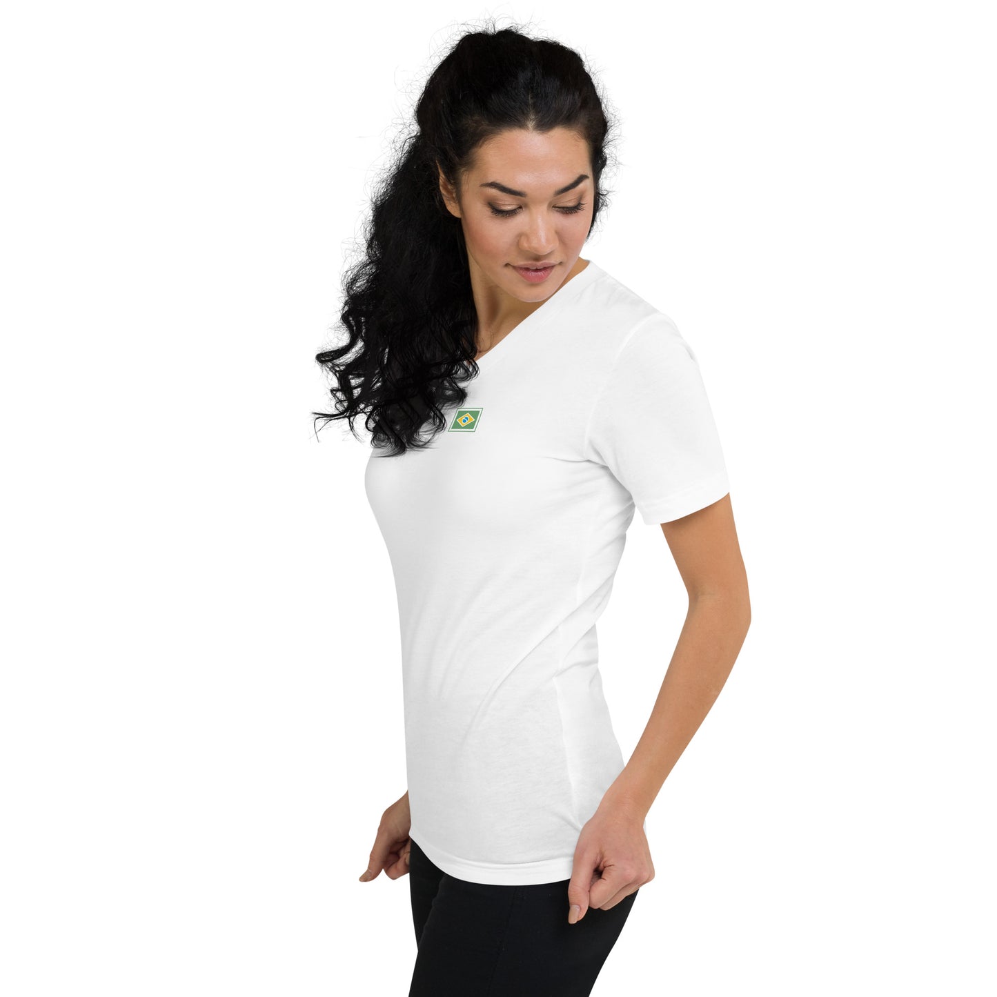 V-Neck T-Shirt - Grife Brasil - unisex - Brazilian Regional Clothing | Berimba