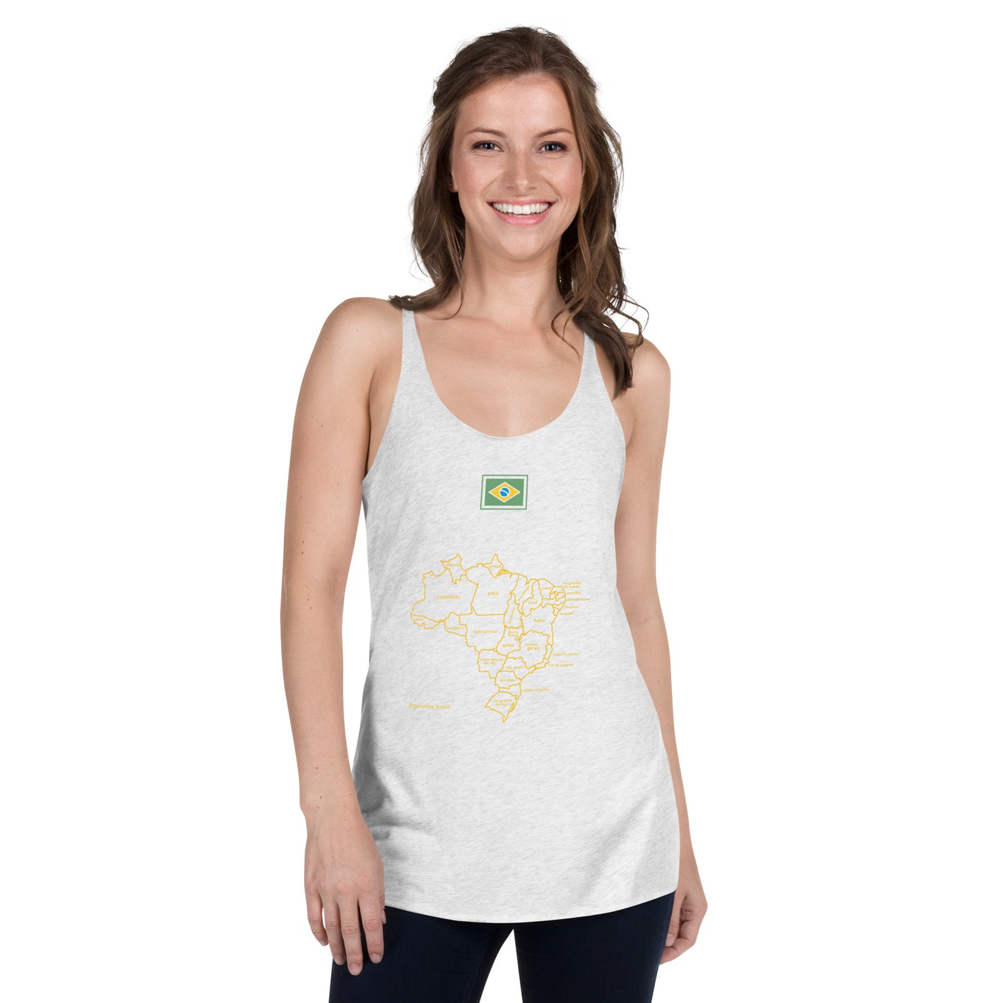 Racerback Tank Top - Brazil-Map - women's - Brazilian Regional Clothing | Berimba