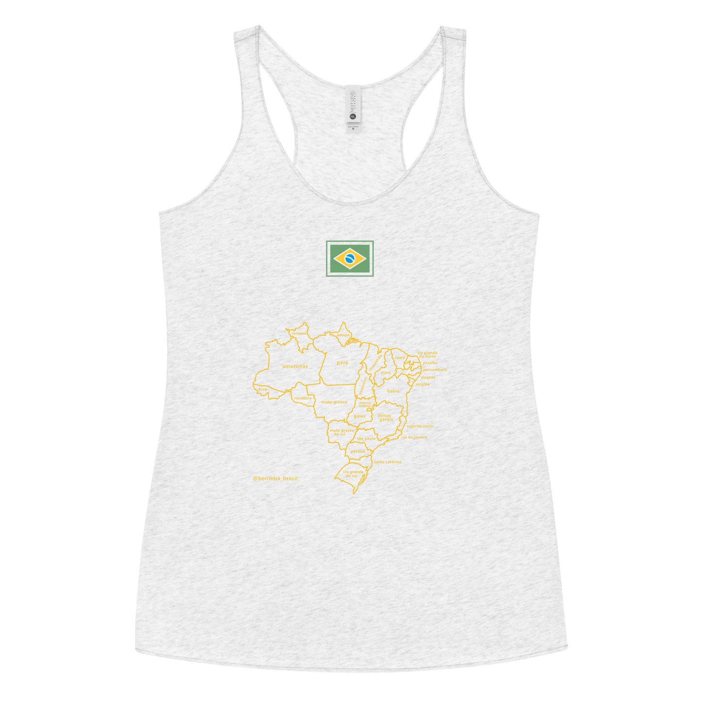 Racerback Tank Top - Brazil-Map - women's - Brazilian Regional Clothing | Berimba