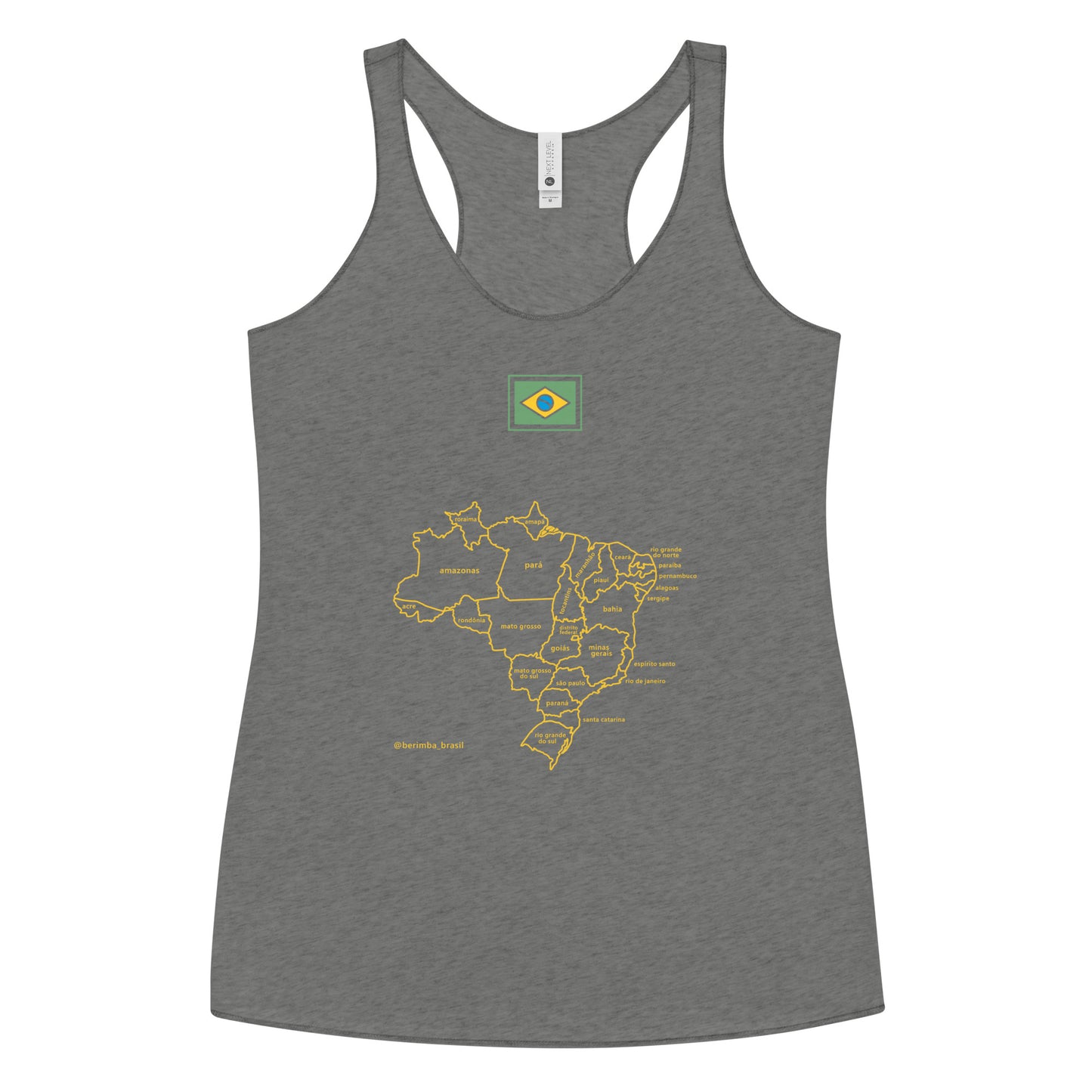Racerback Tank Top - Brazil-Map - women's - Brazilian Regional Clothing | Berimba