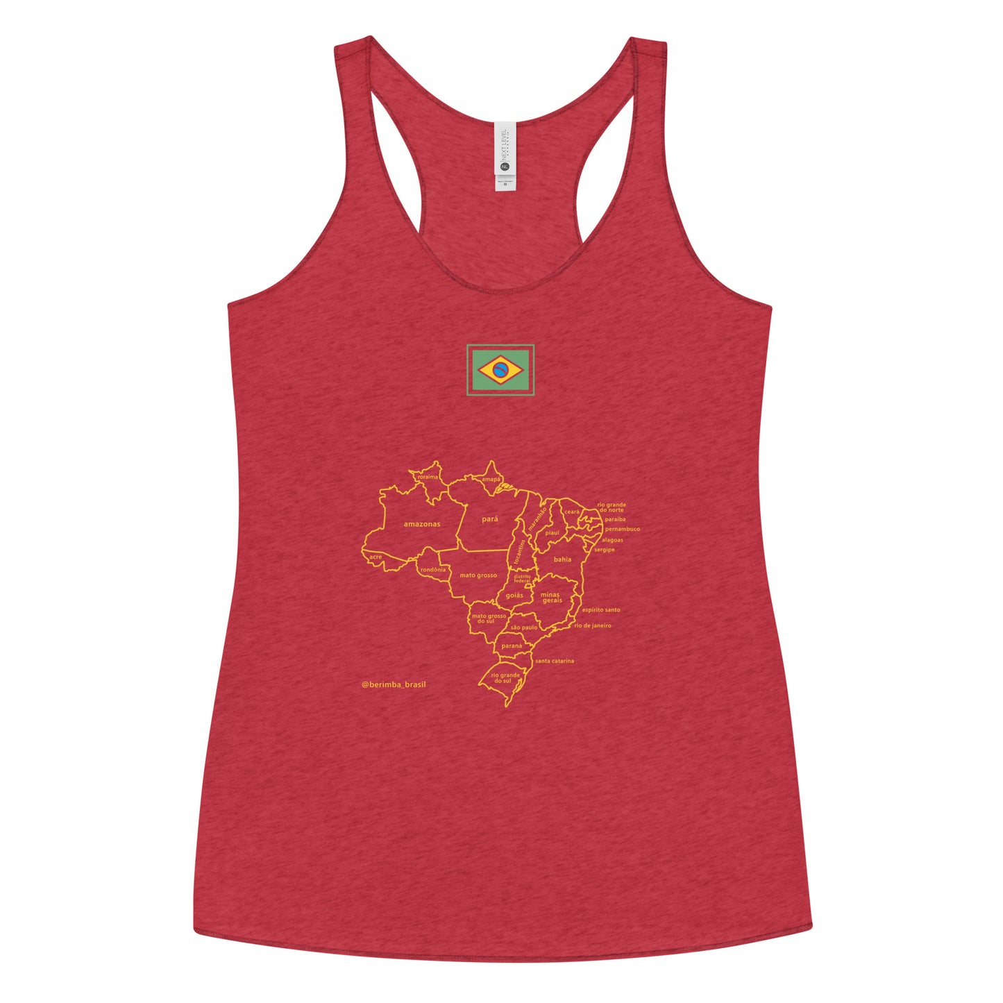 Racerback Tank Top - Brazil-Map - women's - Brazilian Regional Clothing | Berimba