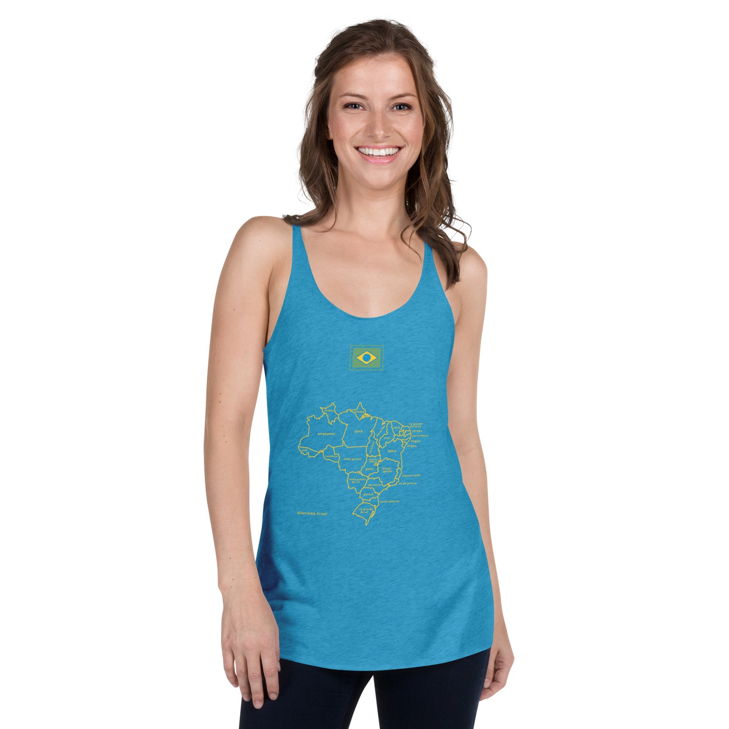 Racerback Tank Top - Brazil-Map - women's - Brazilian Regional Clothing | Berimba