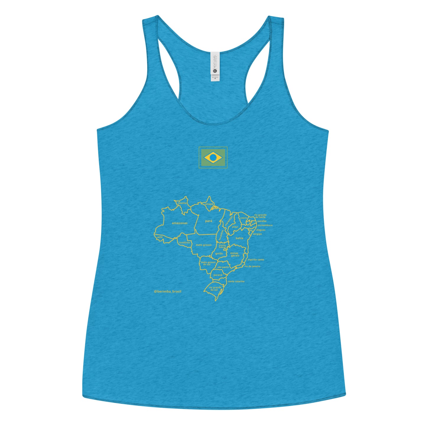 Racerback Tank Top - Brazil-Map - women's - Brazilian Regional Clothing | Berimba