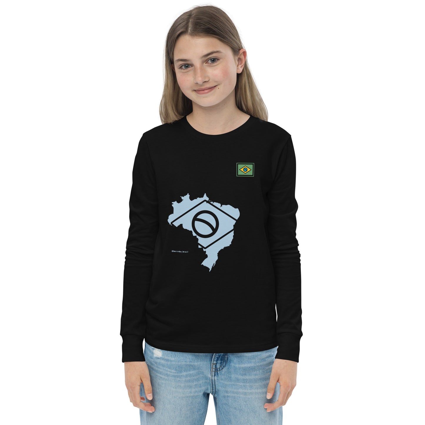 Camiseta Manga Longa Kids - Mapa do Brasil - unissex - Roupa Regional Brasileira | Berimba