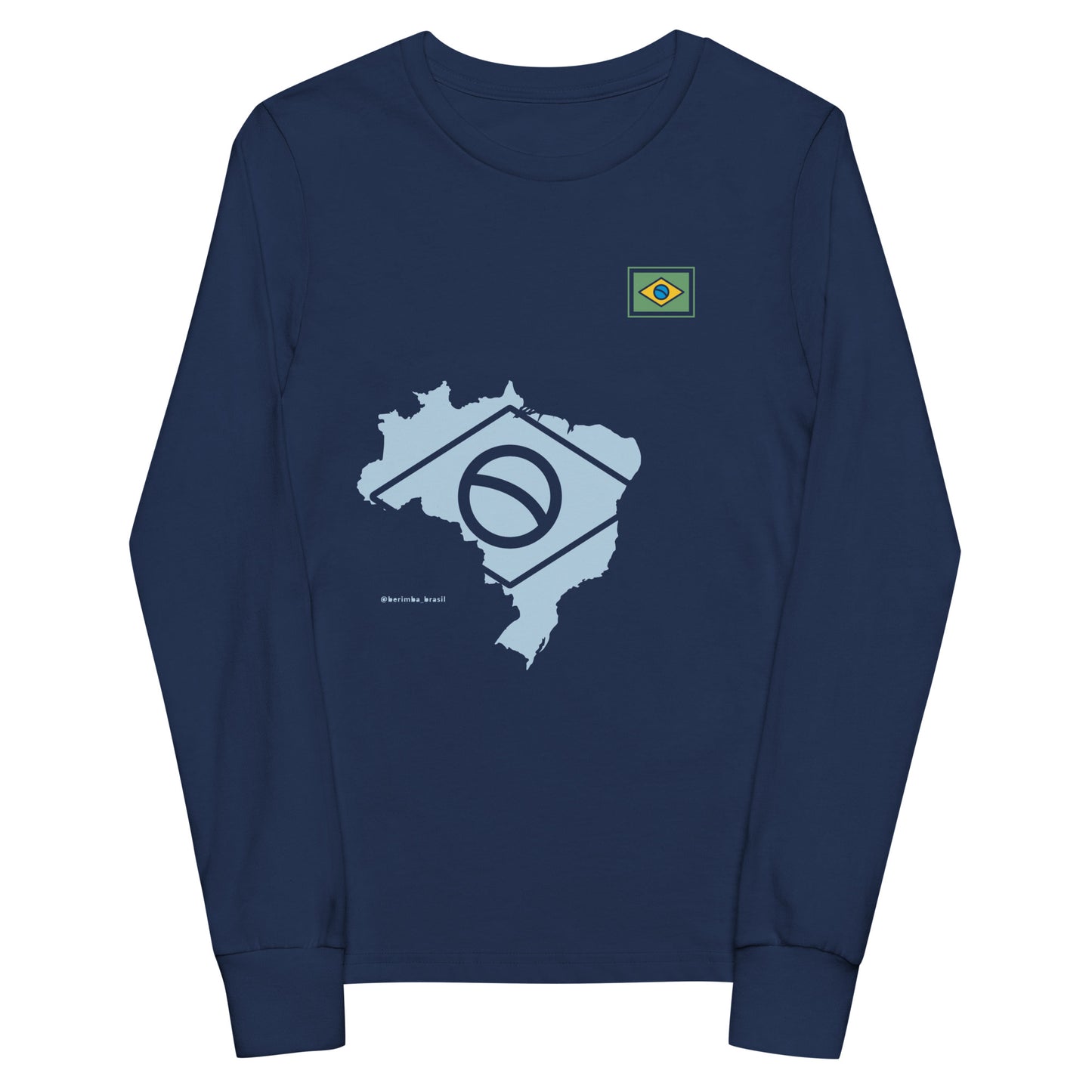 Camiseta Manga Longa Kids - Mapa do Brasil - unissex - Roupa Regional Brasileira | Berimba