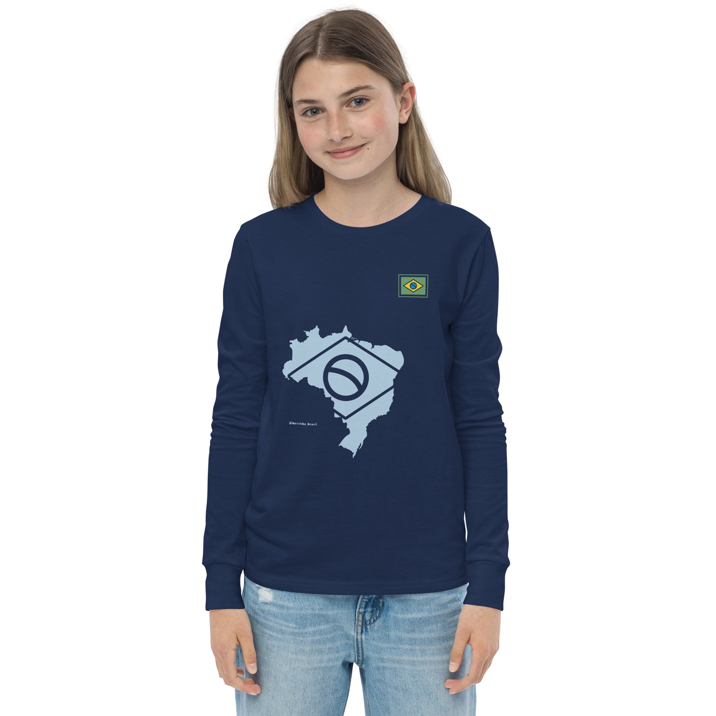 Camiseta Manga Longa Kids - Mapa do Brasil - unissex - Roupa Regional Brasileira | Berimba