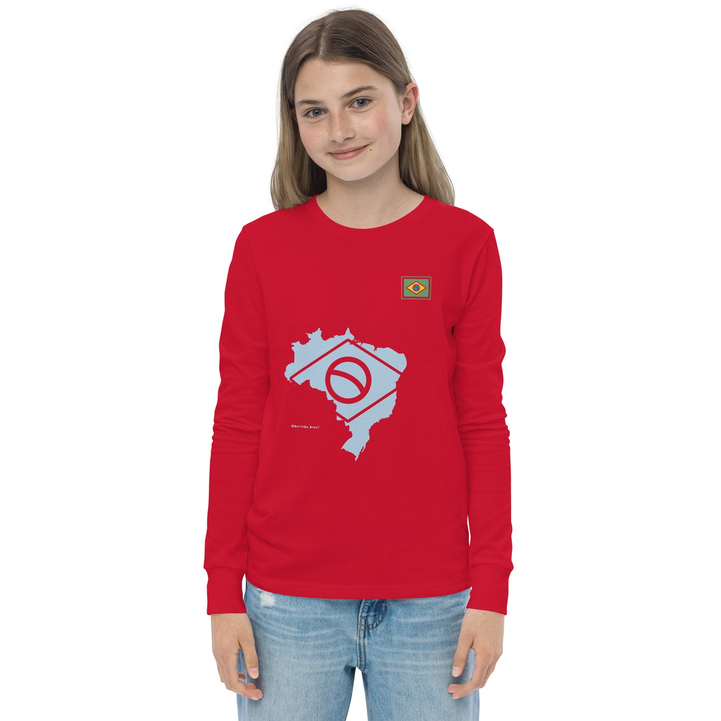 Camiseta Manga Longa Kids - Mapa do Brasil - unissex - Roupa Regional Brasileira | Berimba