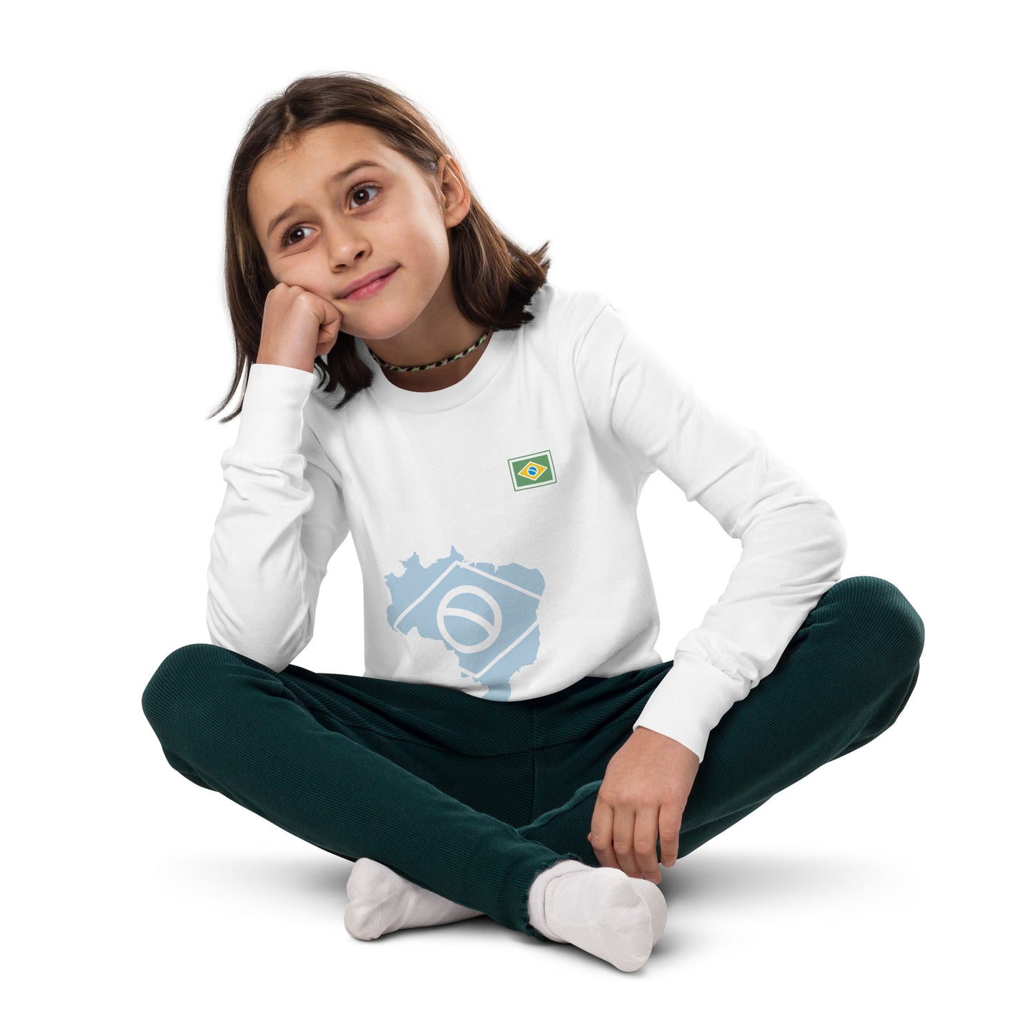 Camiseta Manga Longa Kids - Mapa do Brasil - unissex - Roupa Regional Brasileira | Berimba