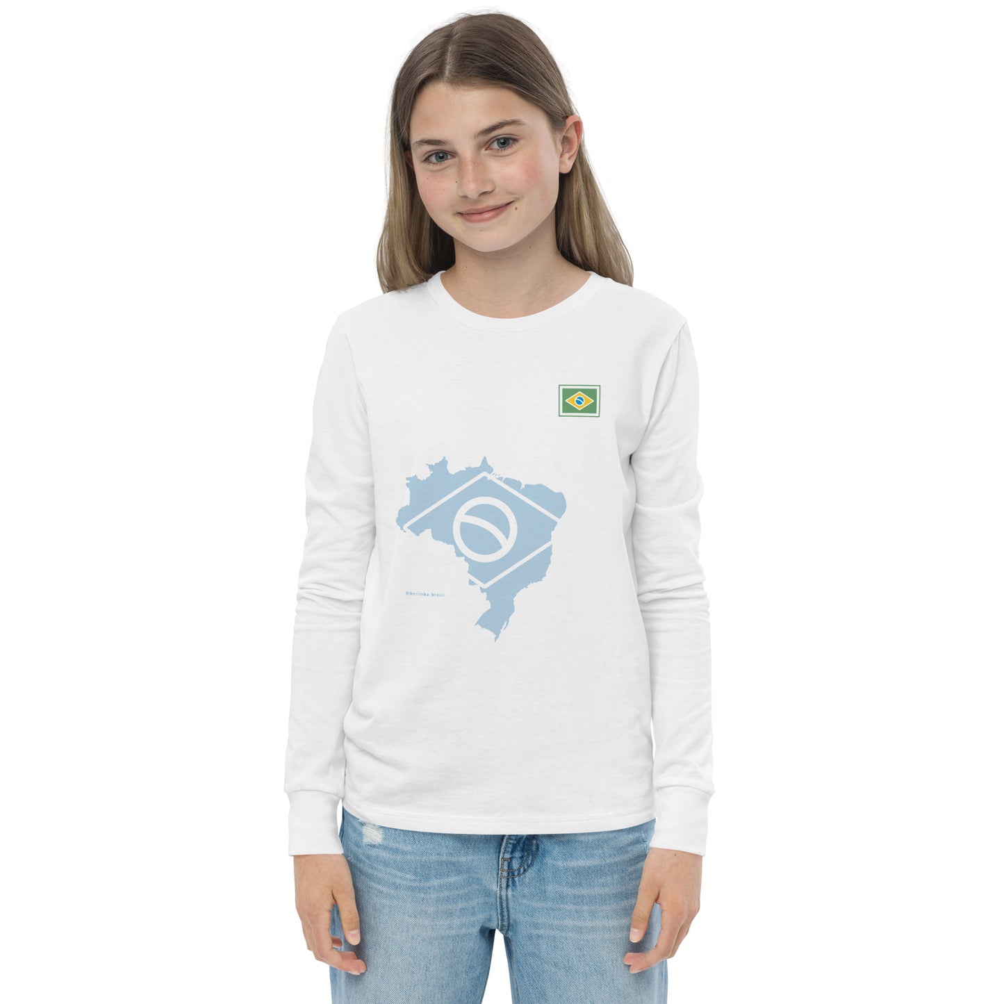 Camiseta Manga Longa Kids - Mapa do Brasil - unissex - Roupa Regional Brasileira | Berimba