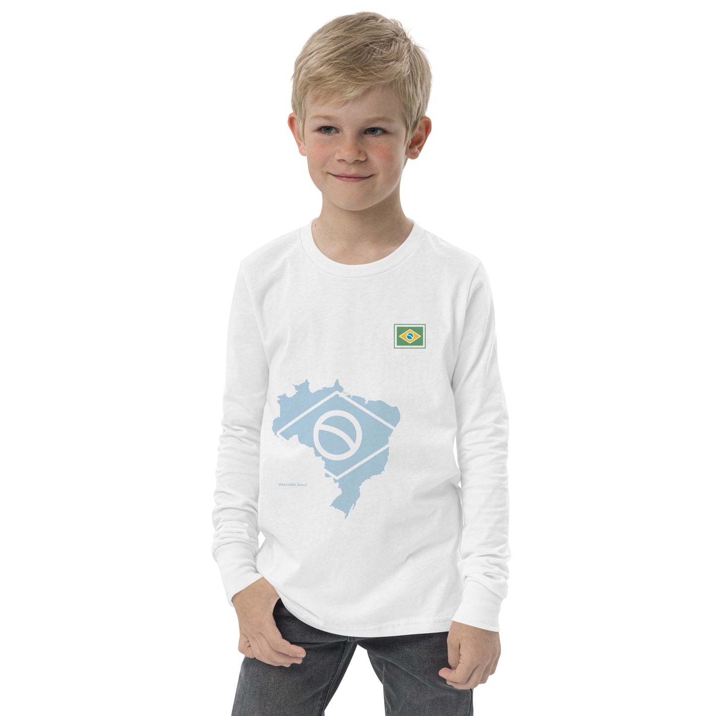 Camiseta Manga Longa Kids - Mapa do Brasil - unissex - Roupa Regional Brasileira | Berimba