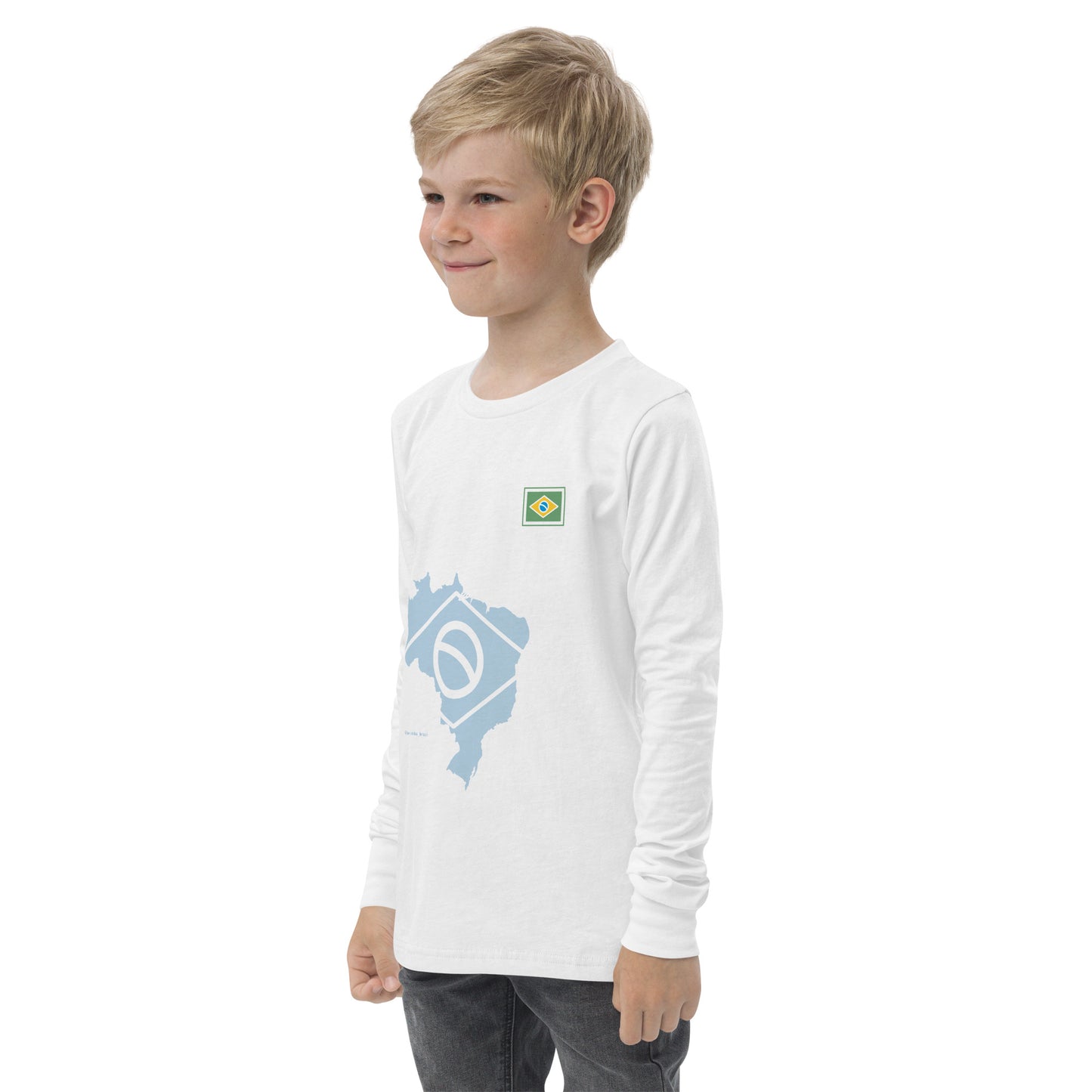 Camiseta Manga Longa Kids - Mapa do Brasil - unissex - Roupa Regional Brasileira | Berimba
