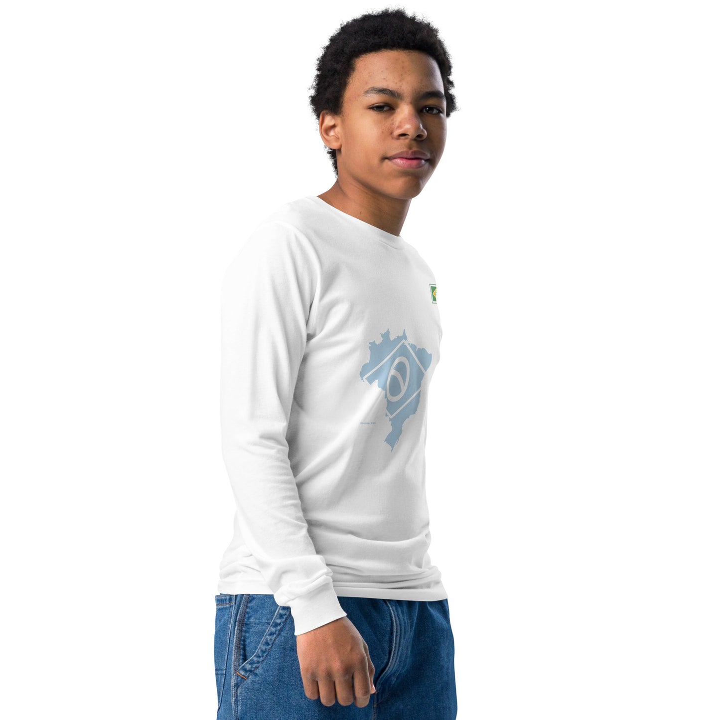 Camiseta Manga Longa Kids - Mapa do Brasil - unissex - Roupa Regional Brasileira | Berimba